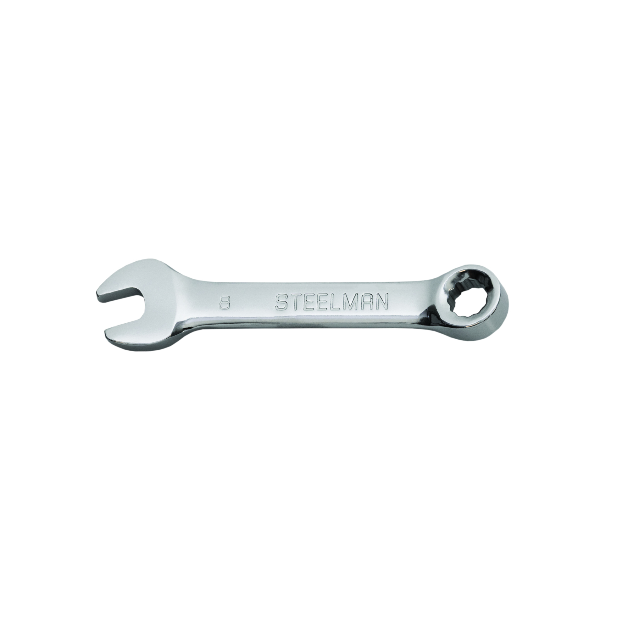 STEELMAN 8mm Stubby Combination Wrench, 12-Point Box End, Model# 82586