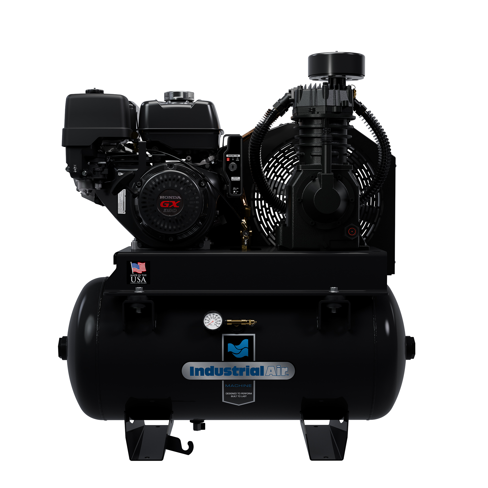 Industrial Air Portable Truck Mount Air Compressor, 30 Gallon, 13HP Honda Engine, Model# IH1393077