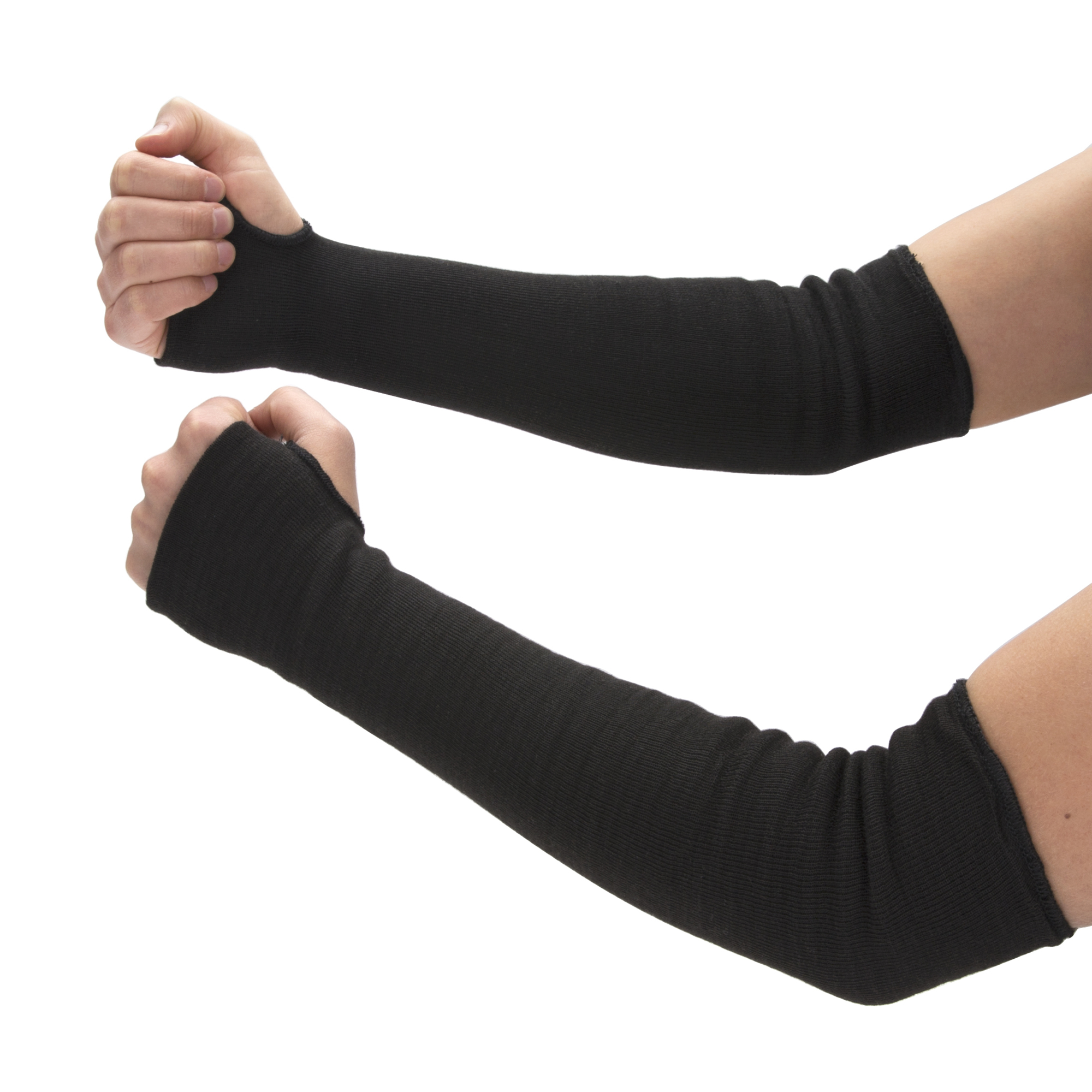 STEELMAN A4 Cut Resistant Liquid Repelling Double Layer Safety Sleeves made with DuPont™ Kevlar® fiber (1-Pair, Black), Model# 60020