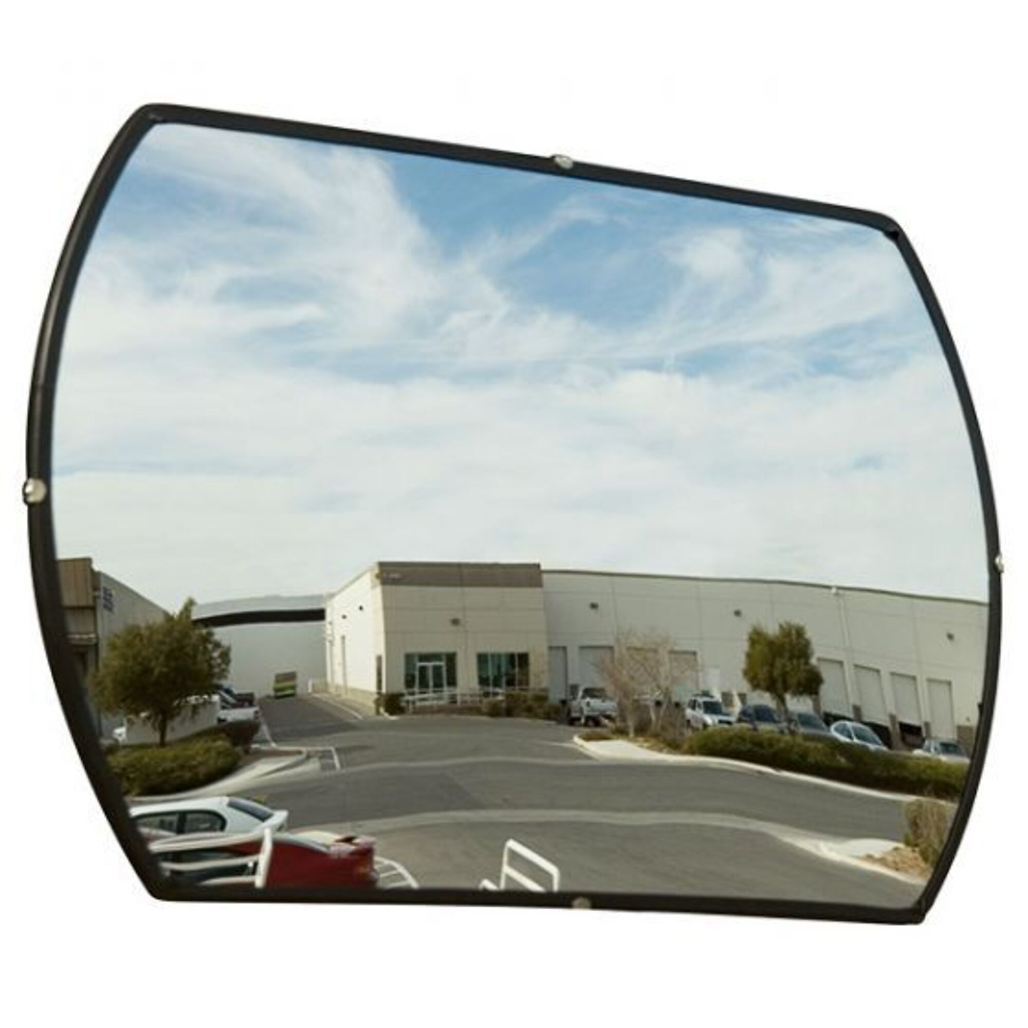 STEELMAN 15x24-Inch Rectangular Convex Acrylic Security Mirror with Mounting Hardware, Model# PLX-1524