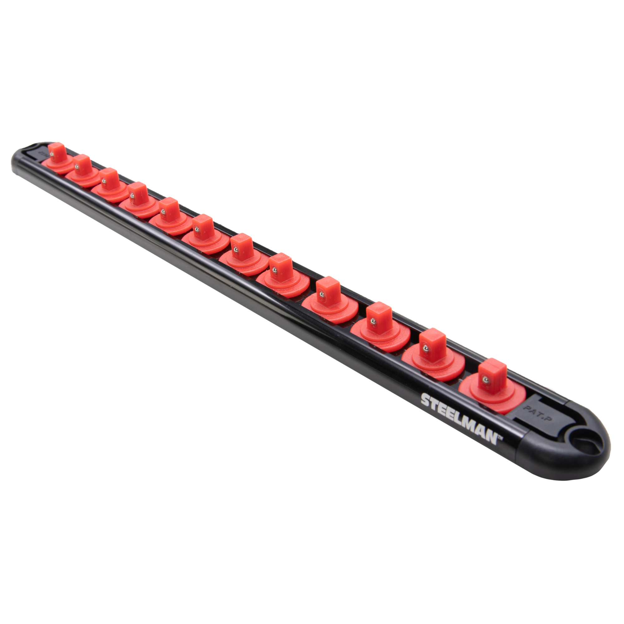 STEELMAN 1/4-Inch Drive 12-Piece Aluminum Socket Storage Rail, 13.25-Inch Length, Model# 60732