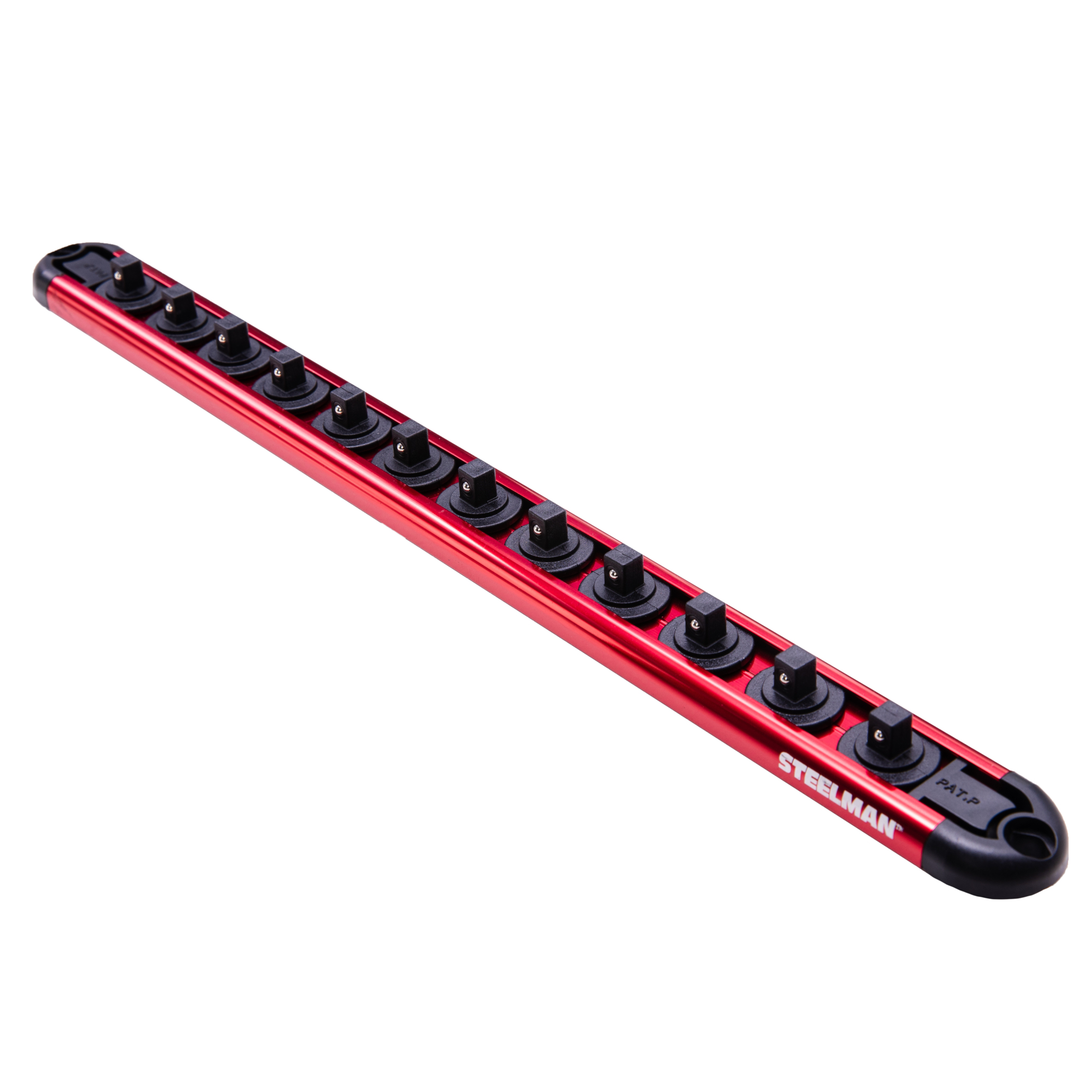 STEELMAN 1/4-Inch Drive 12-Piece Aluminum Socket Storage Rail, 13.25-Inch Length, Model# 60734