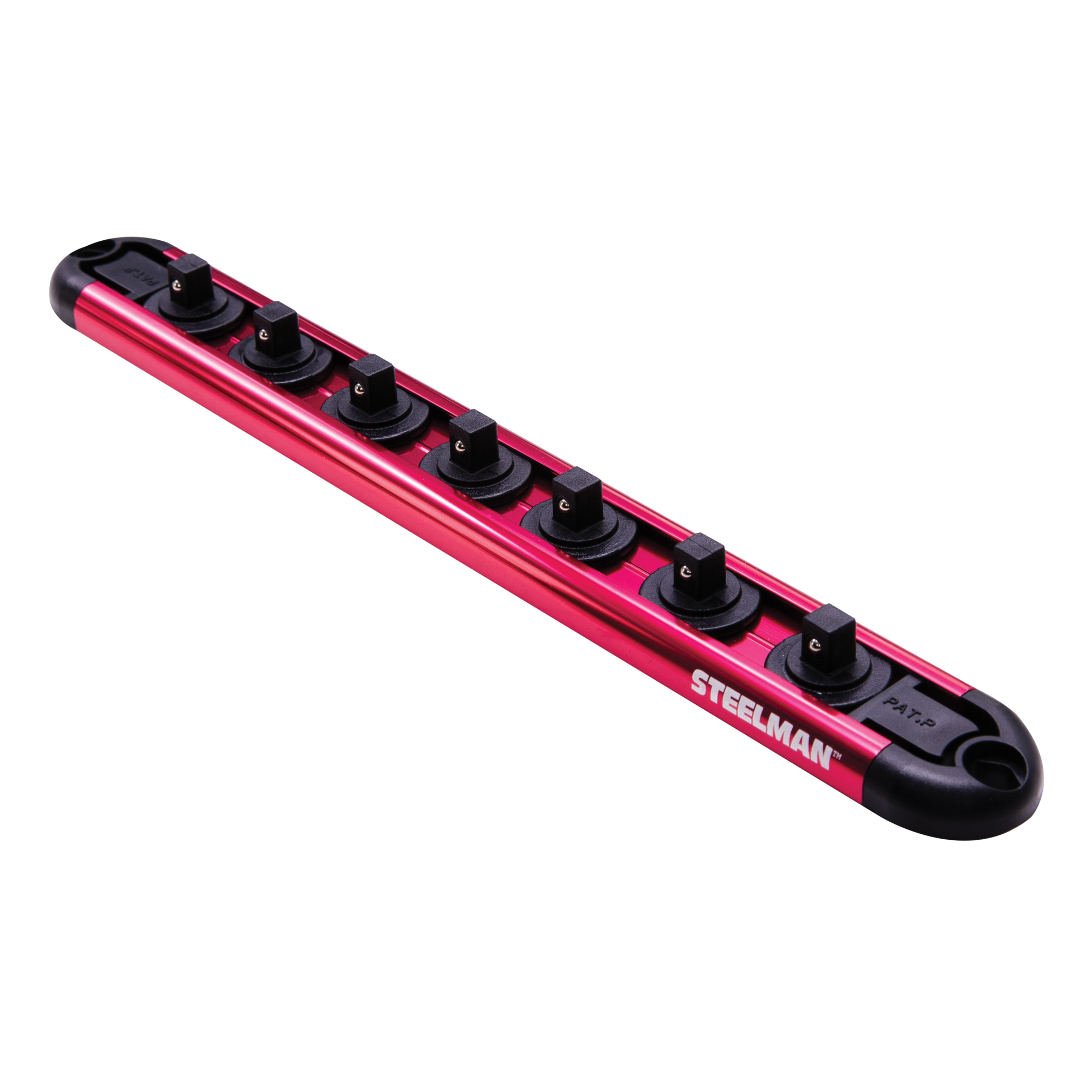 STEELMAN 1/4-Inch Drive 7-Piece Aluminum Socket Storage Rail, 9.25-Inch Length, Model# 60735