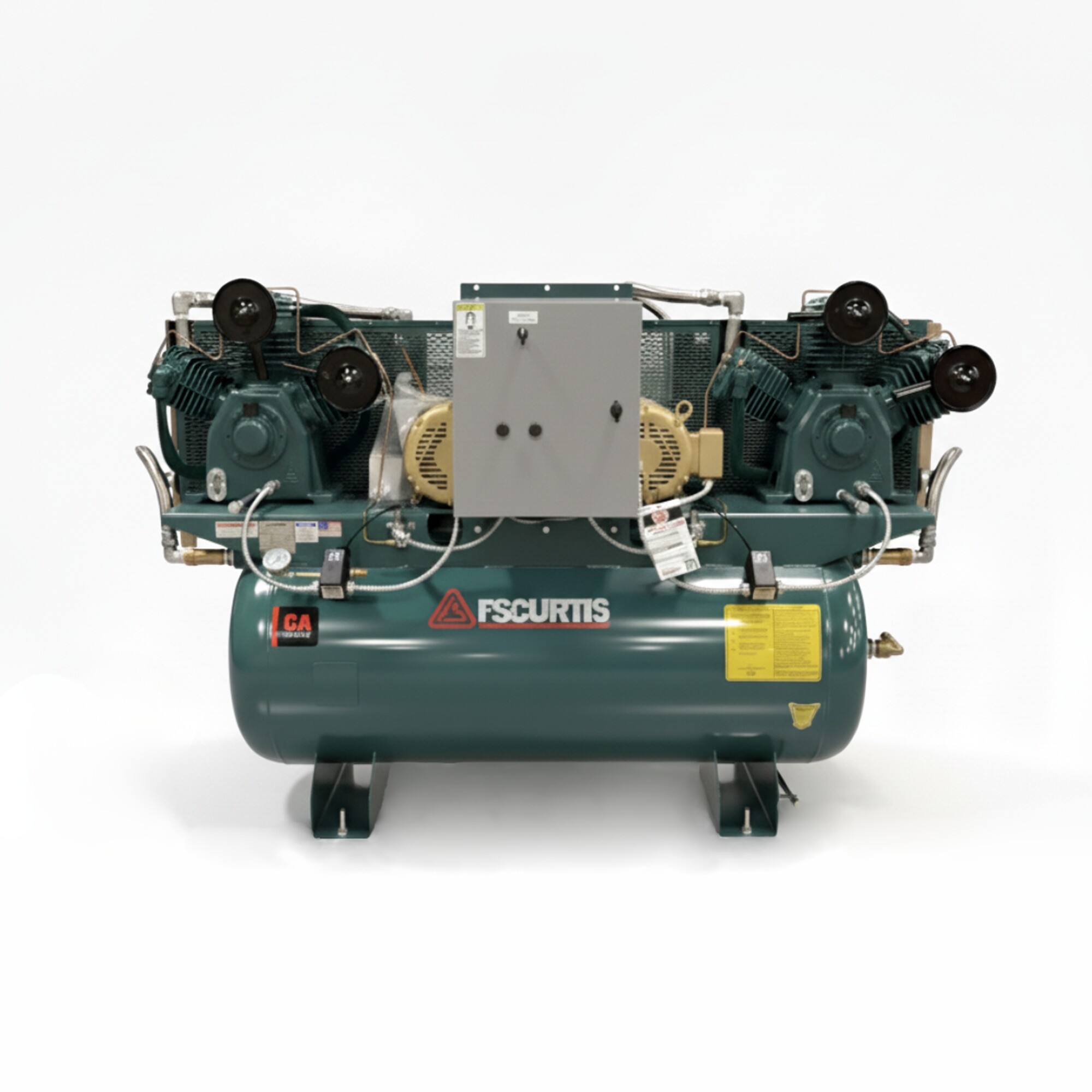 FS-Curtis CA10 Duplex UltraPack 3-Phase 460V, 10(x2) HP, 2 Stage Electric Air Compressor, 120 Gallon, 175PSI, 34.2CFM