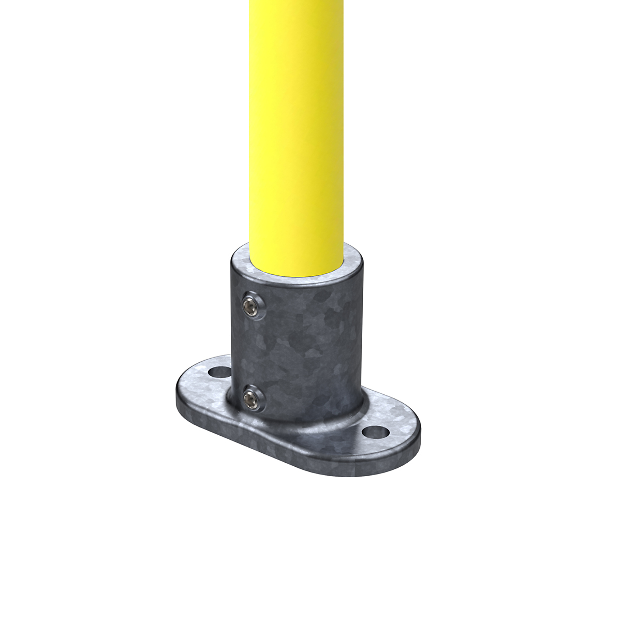 Safety Rail Co. Galvanized Pipe Fitting - Standard Railing Flange - 1-1/2in - MODEL #150311
