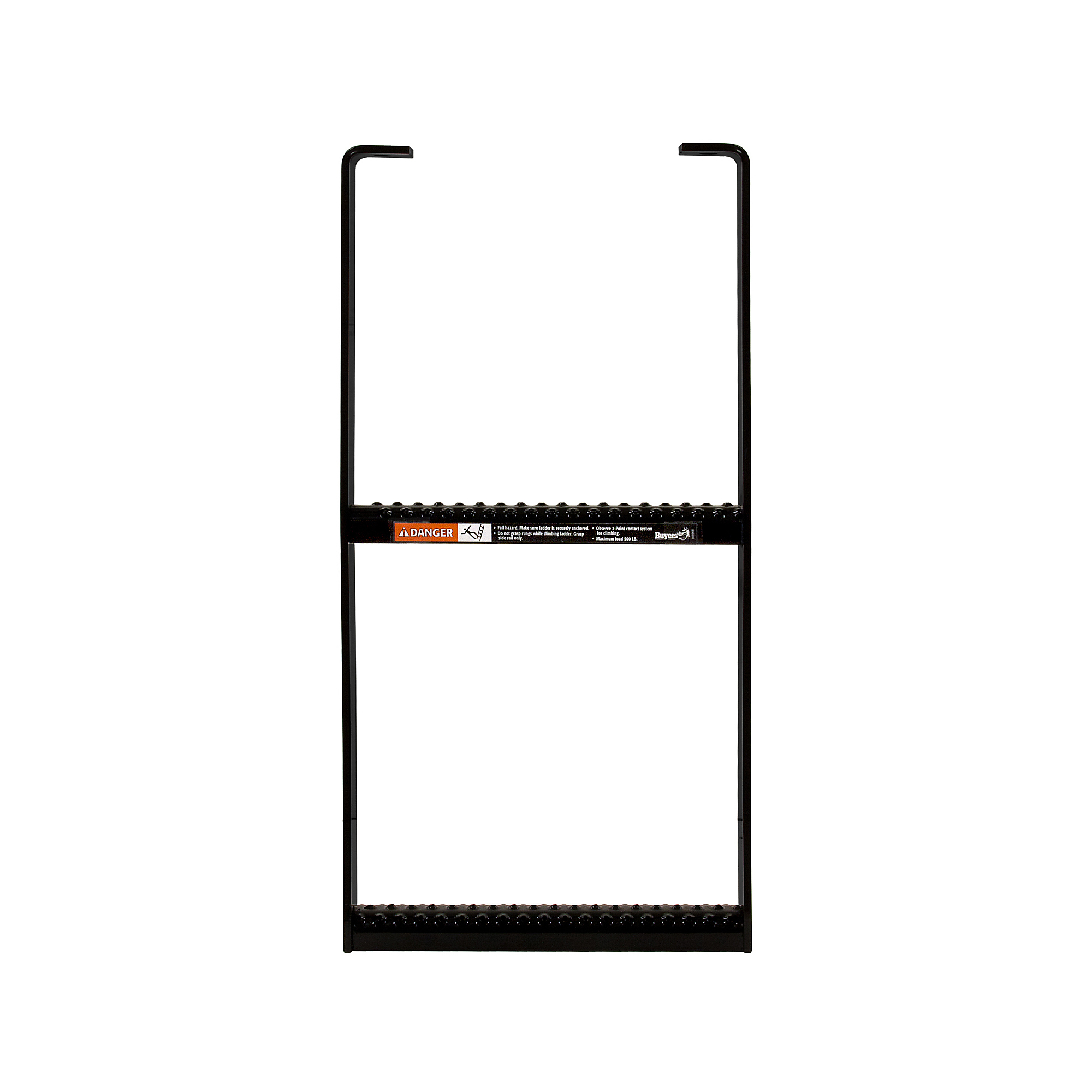 Buyers Products Black Powder Coated 2-Rung Steel Truck Step with Anti-Slip Step - 12.5 x 24 Inch, Model # 5232412
