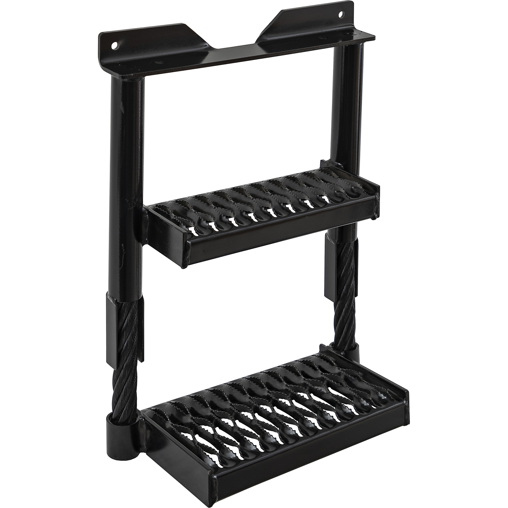 Buyers Products Black Powder Coated Cable Type Truck Step - 22H x 16W x 7D, Model # 5232216