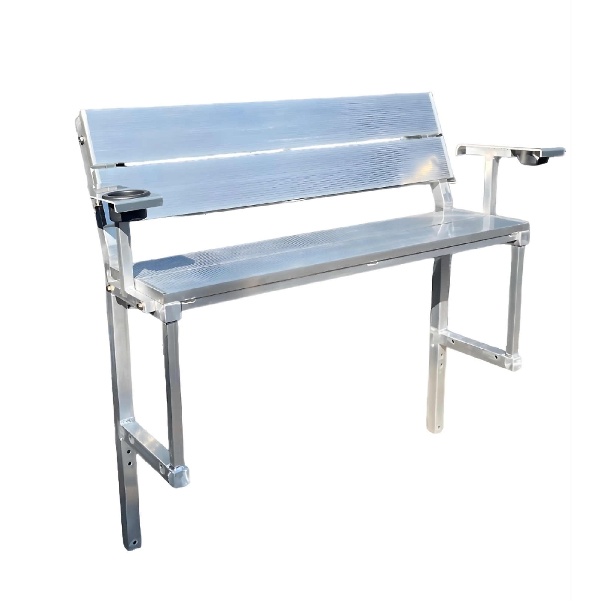 Patriot Docks Bench Kit with Armrests (Mill Finish)