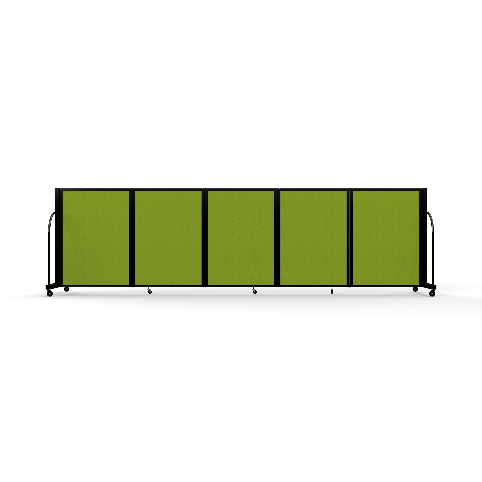 Screenflex Full Motion Divider — 4ft. x 14ft. 1in., Black Frame, Apple Green, Model# FSH-405-B-DA
