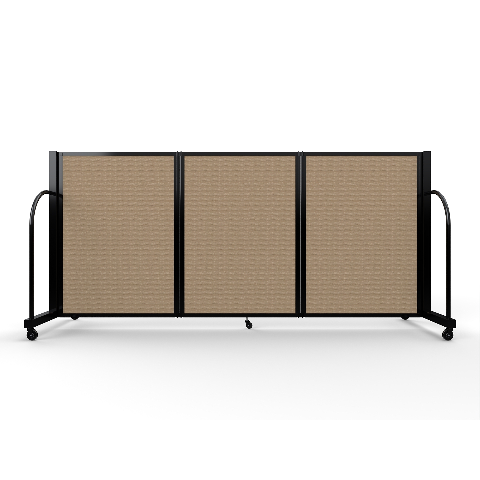 Screenflex Full Motion Divider, 4' x 8'7", Black Frame, Desert