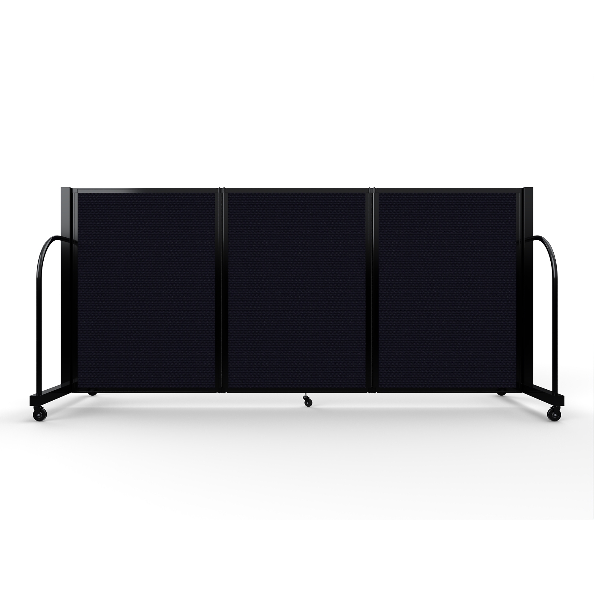 Screenflex Full Motion Divider, 4' x 8'7", Black Frame, Black