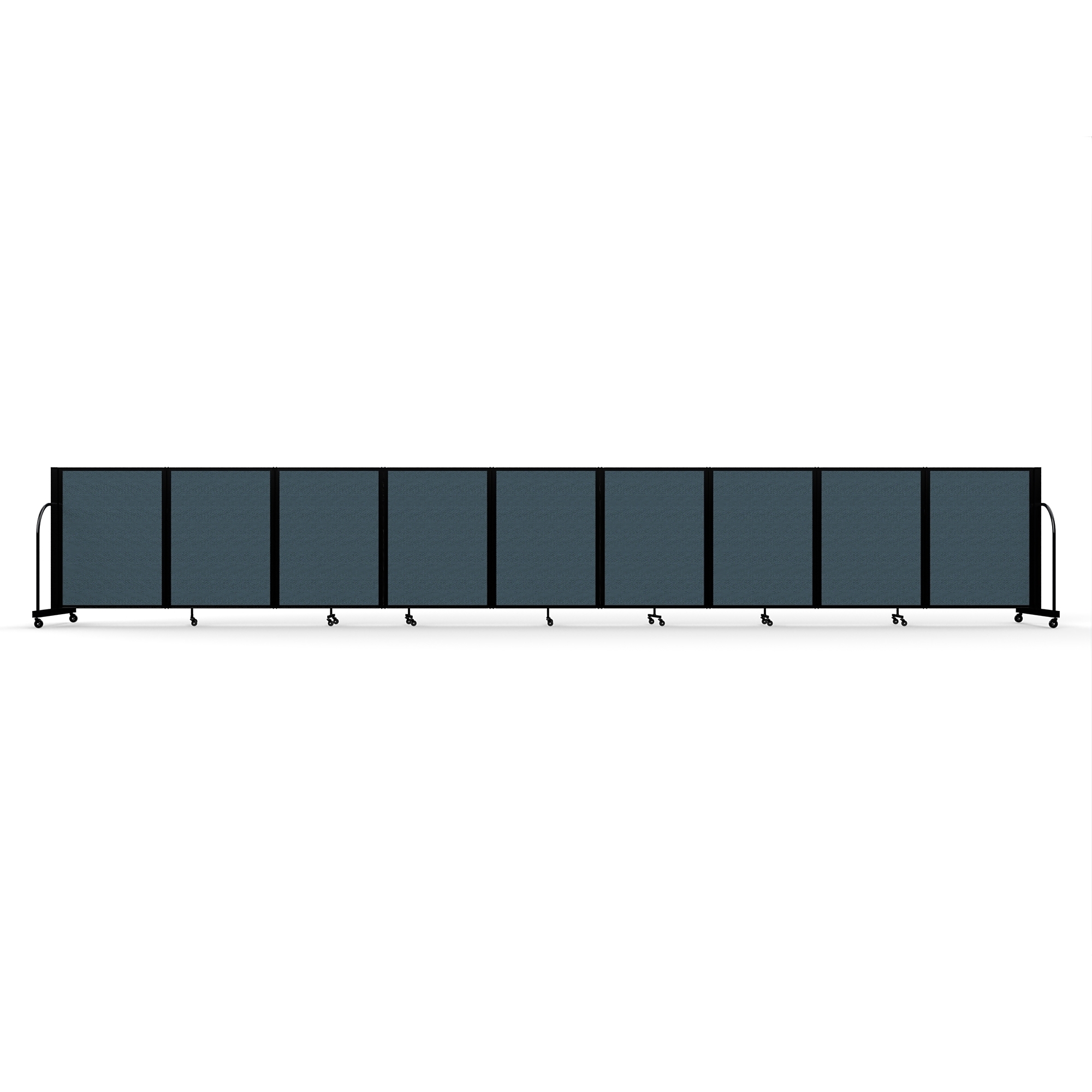 Screenflex Full Motion Divider — 4ft. x 25ft. 1in., Black Frame, Lake, Model# FSH-409-B-DB
