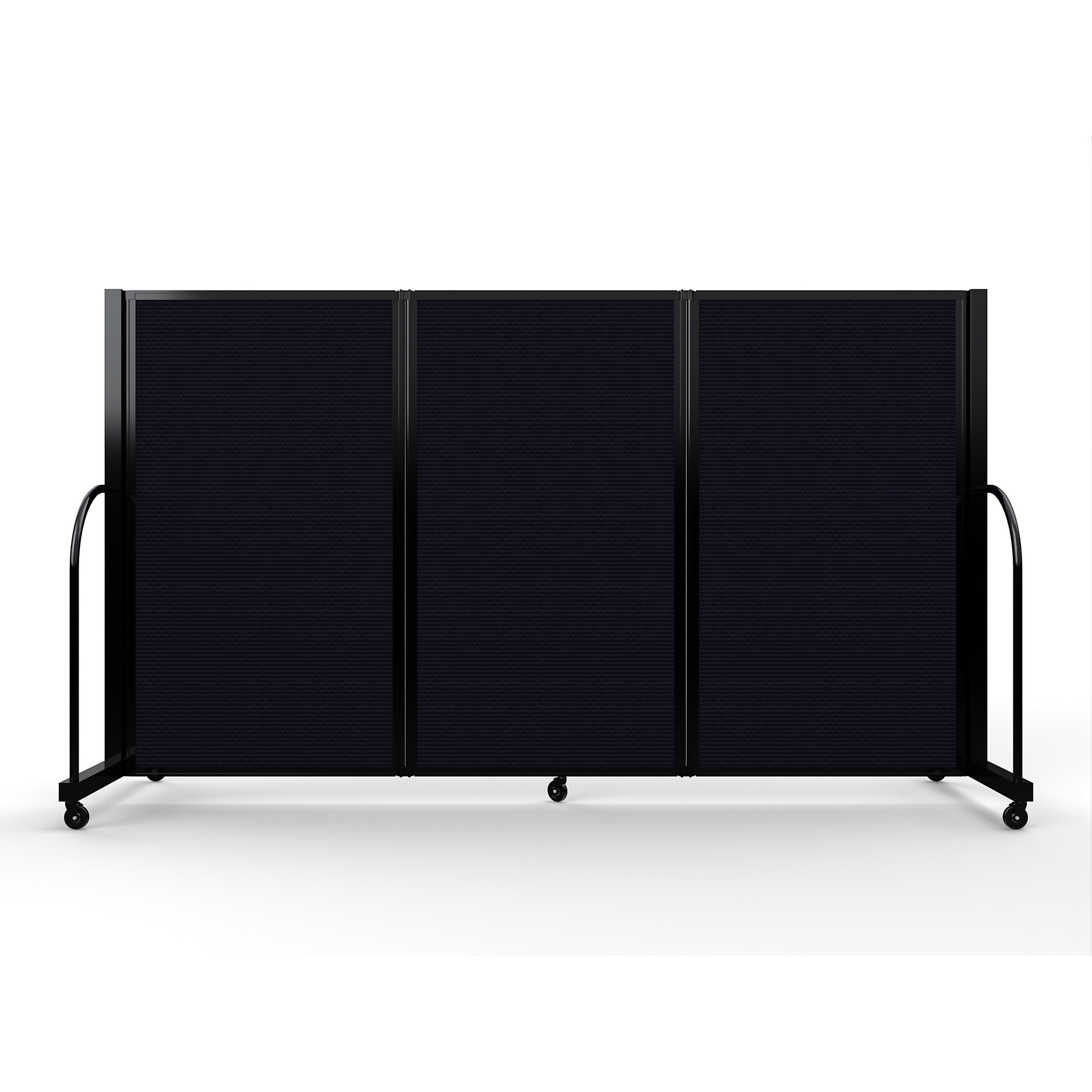 Screenflex Full Motion Divider, 5' x 8'7", Black Frame, Black