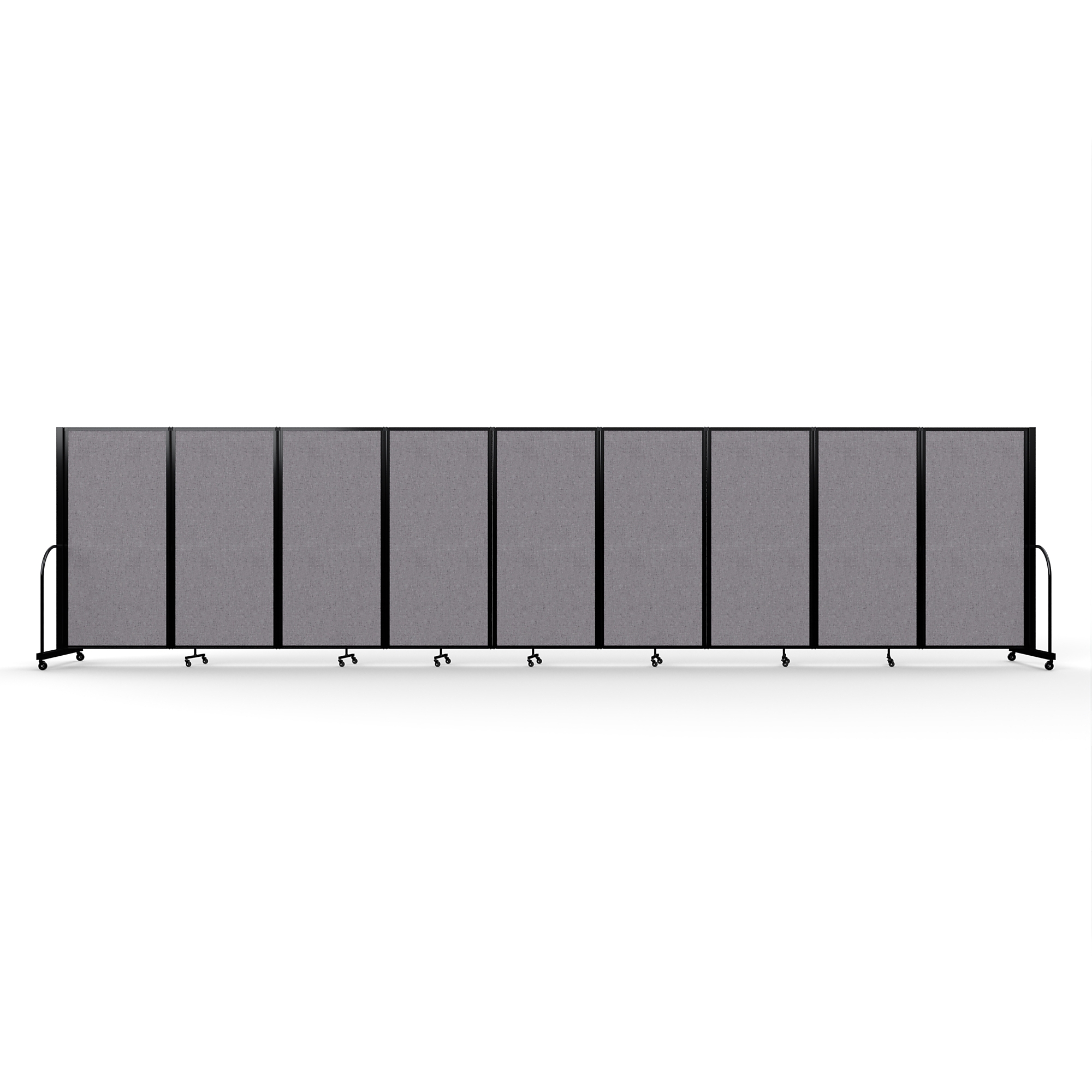 Screenflex Full Motion Divider — 6ft. x 25ft. 1in., Black Frame, Select Gray, Model# FSH-609-B-LGY