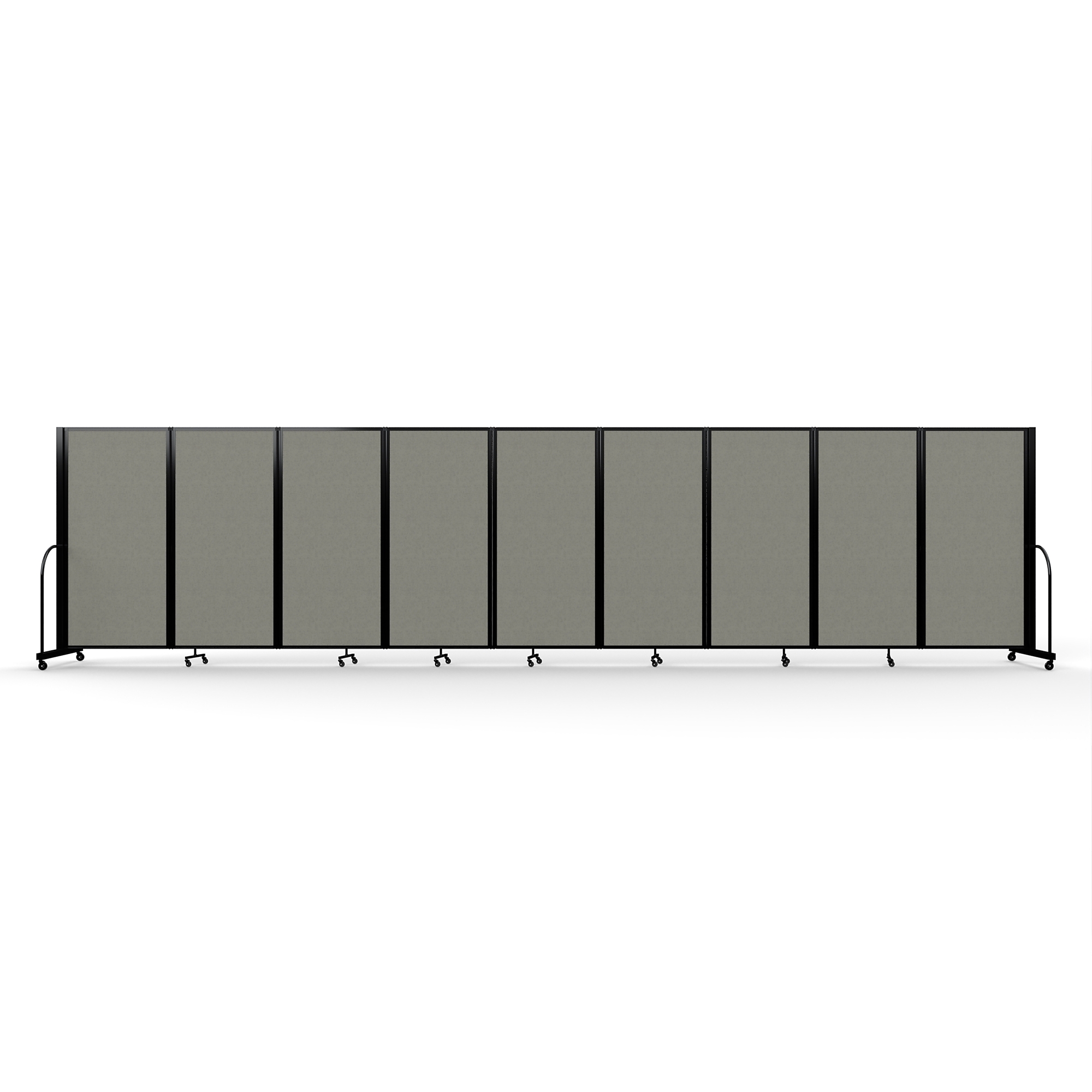 Screenflex Full Motion Divider — 6ft. x 25ft.1in., Black Frame, Gray Smoke, Model# FSH-609-B-SGY