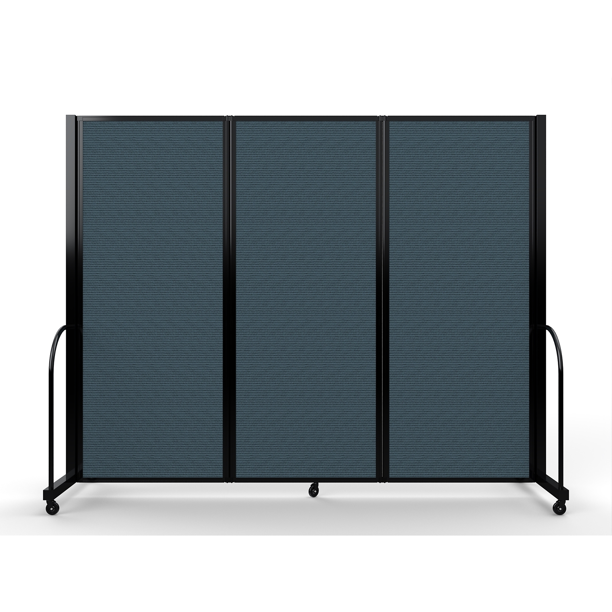 Screenflex Full Motion Divider — 6ft. 10in. x 8ft. 7in., Black Frame, Lake, Model# FSH-6103-B-DB