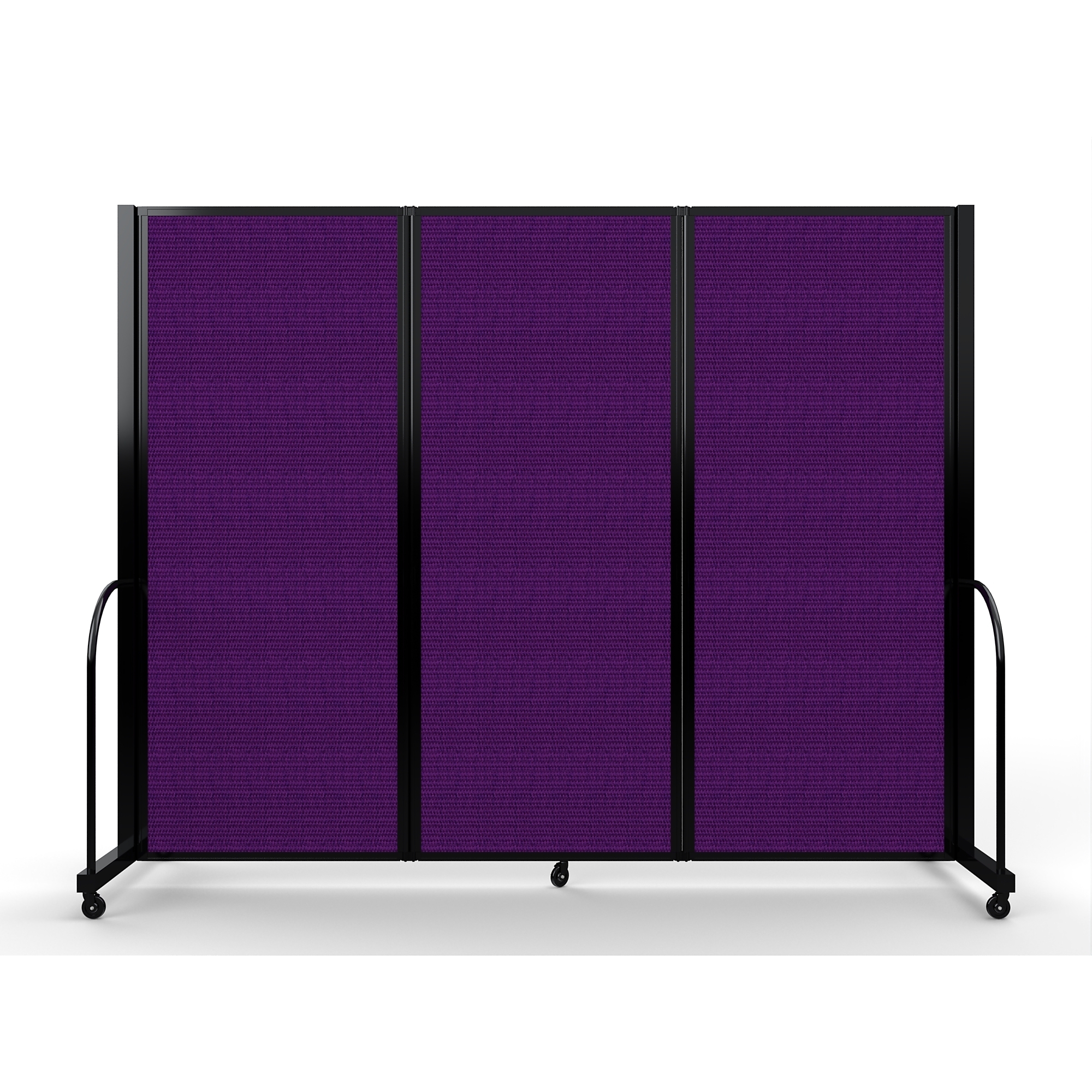 Screenflex Full Motion Divider — 6'10" x 8'7", Black Frame, Purple, Model# FSH-6103-B-DP