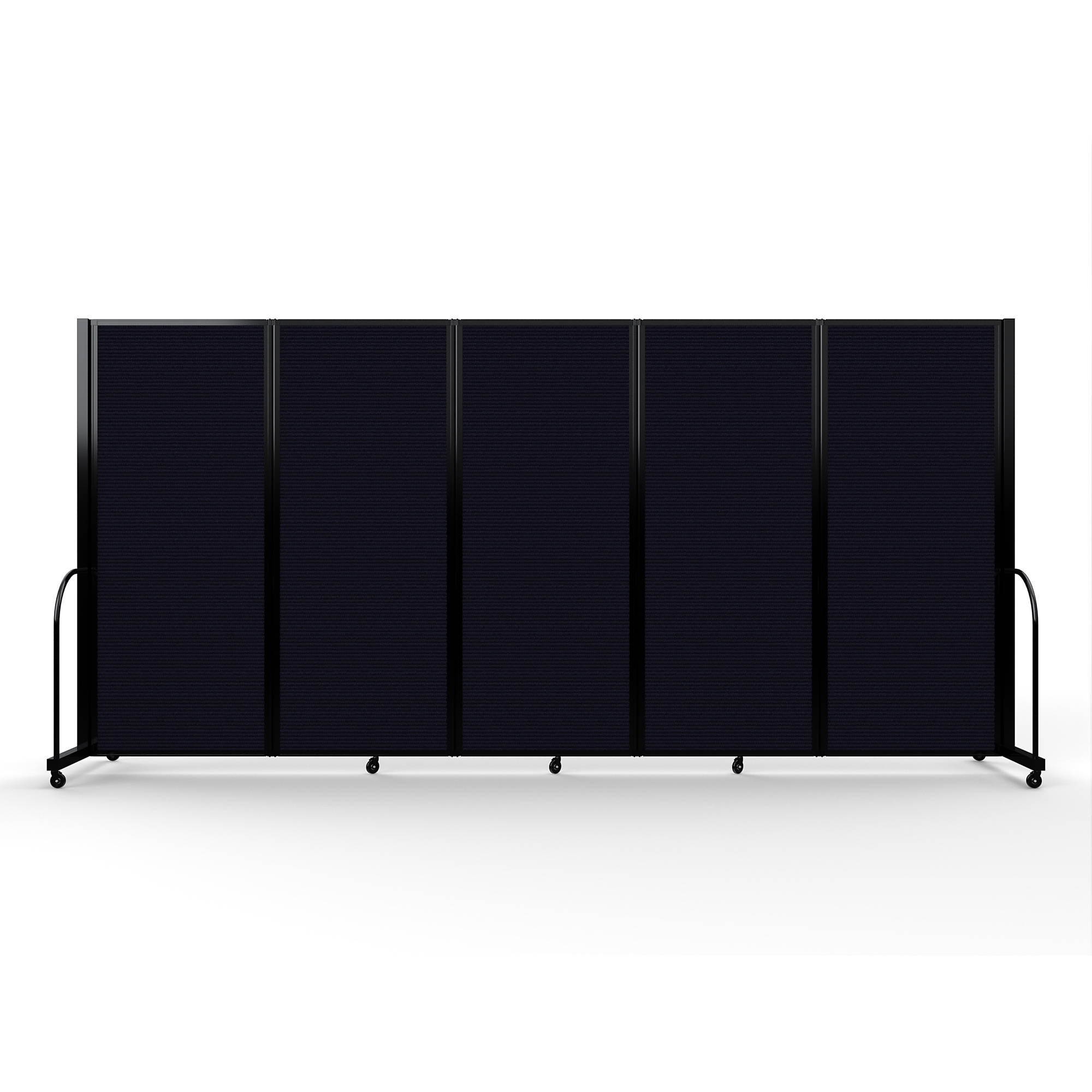 Screenflex Full Motion Divider — 6ft. 10in. x 14ft. 1in., Black Frame, Black, Model# FSH-6105-B-DX