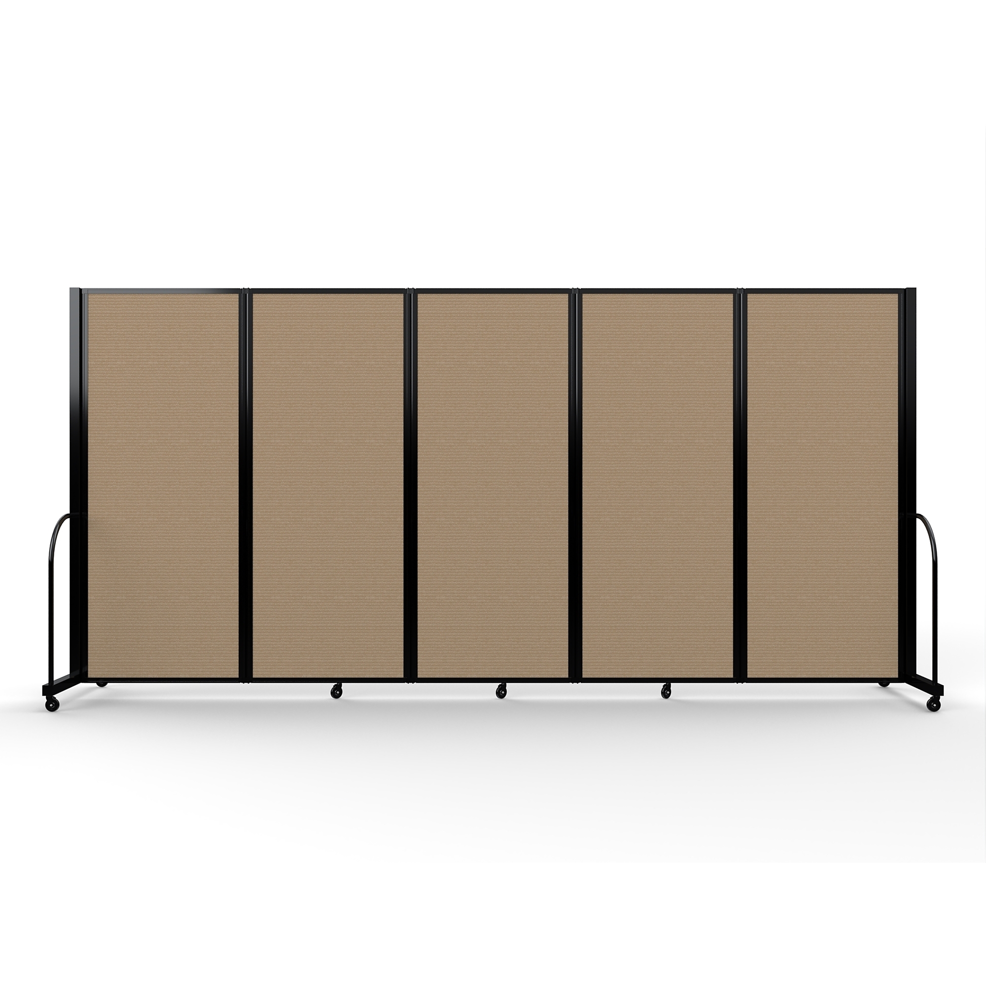 Screenflex Full Motion Divider — 6ft. 10in. x 14ft. 1in., Black Frame, Desert, Model# FSH-6105-B-DW