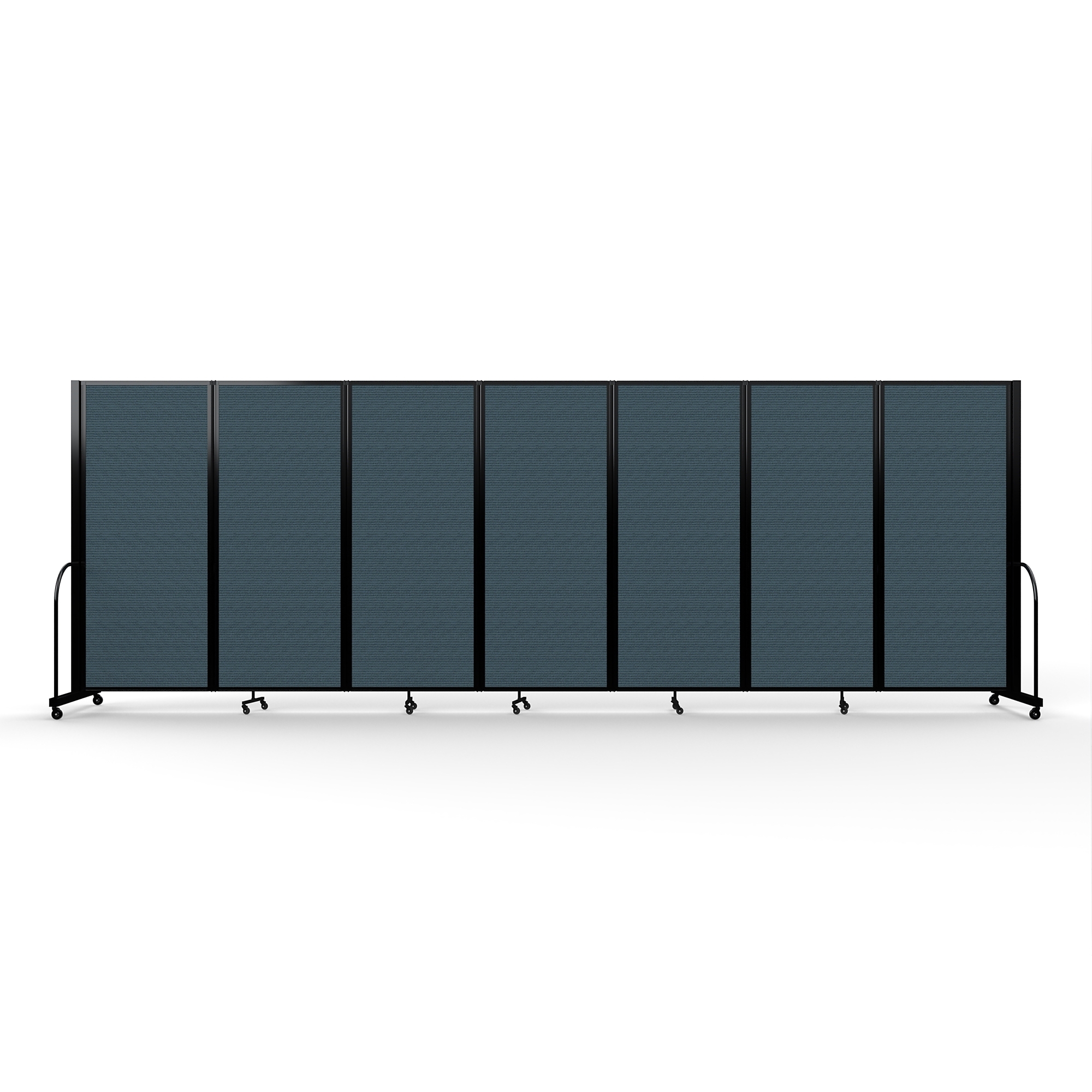 Screenflex Full Motion Divider — 6'10" x 19'7", Black Frame, Lake, Model# FSH-6107-B-DB