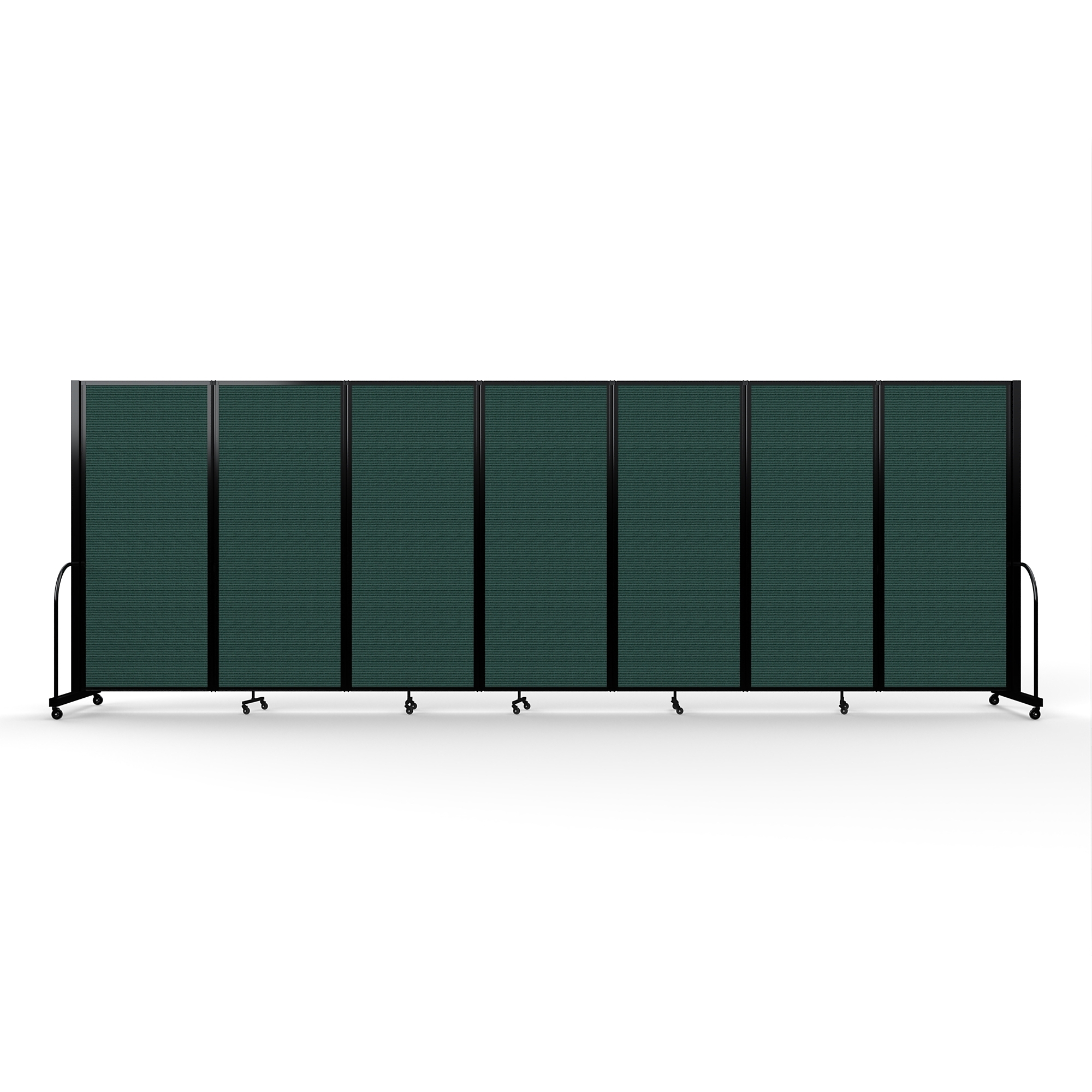 Screenflex Full Motion Divider — 6ft. 10in. x 19ft. 7in., Black Frame, Mallard, Model# FSH-6107-B-DN