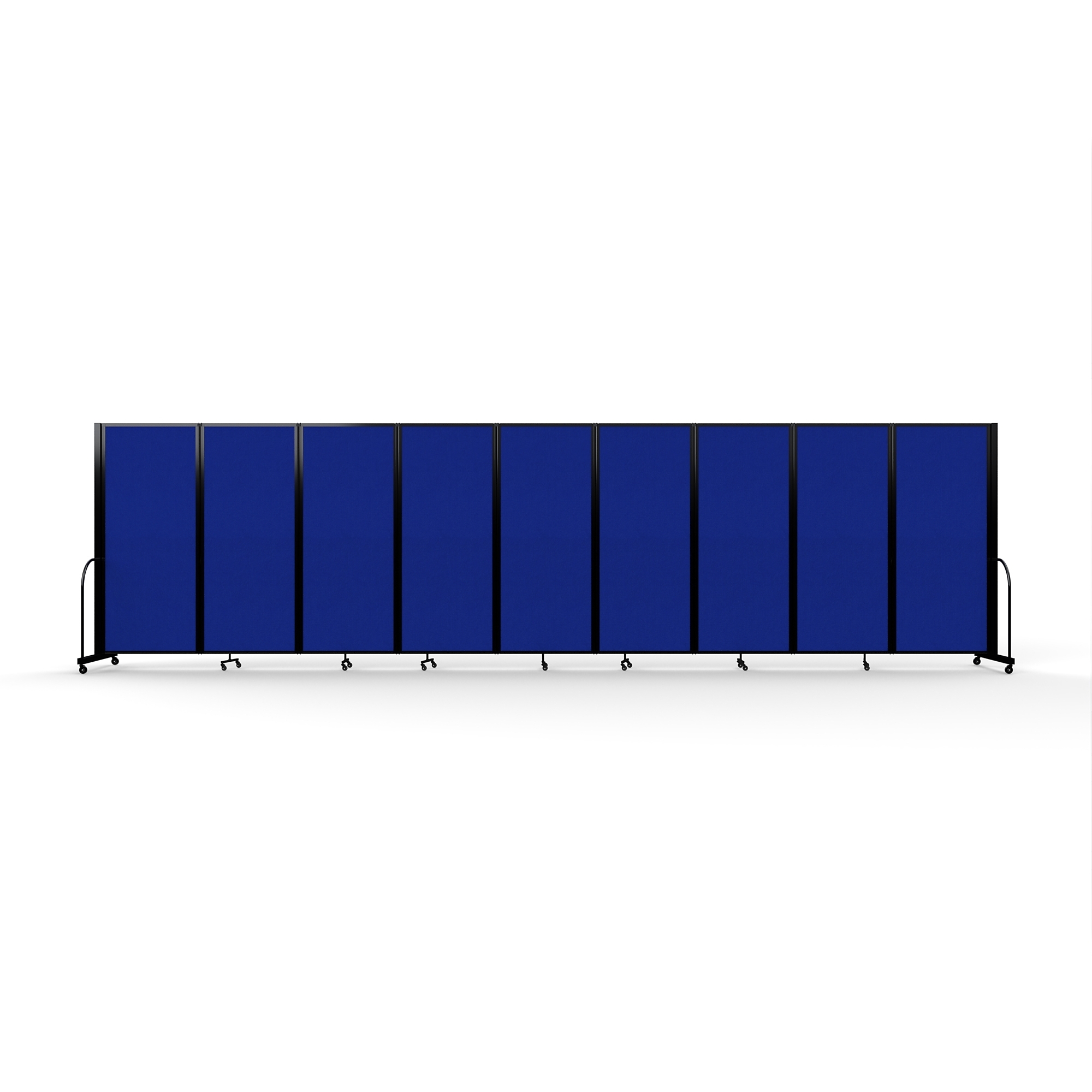 Screenflex Full Motion Divider — 6ft. 10in. x 25ft. 1in., Black Frame, Royal Blue, Model# FSH-6109-B-RYB