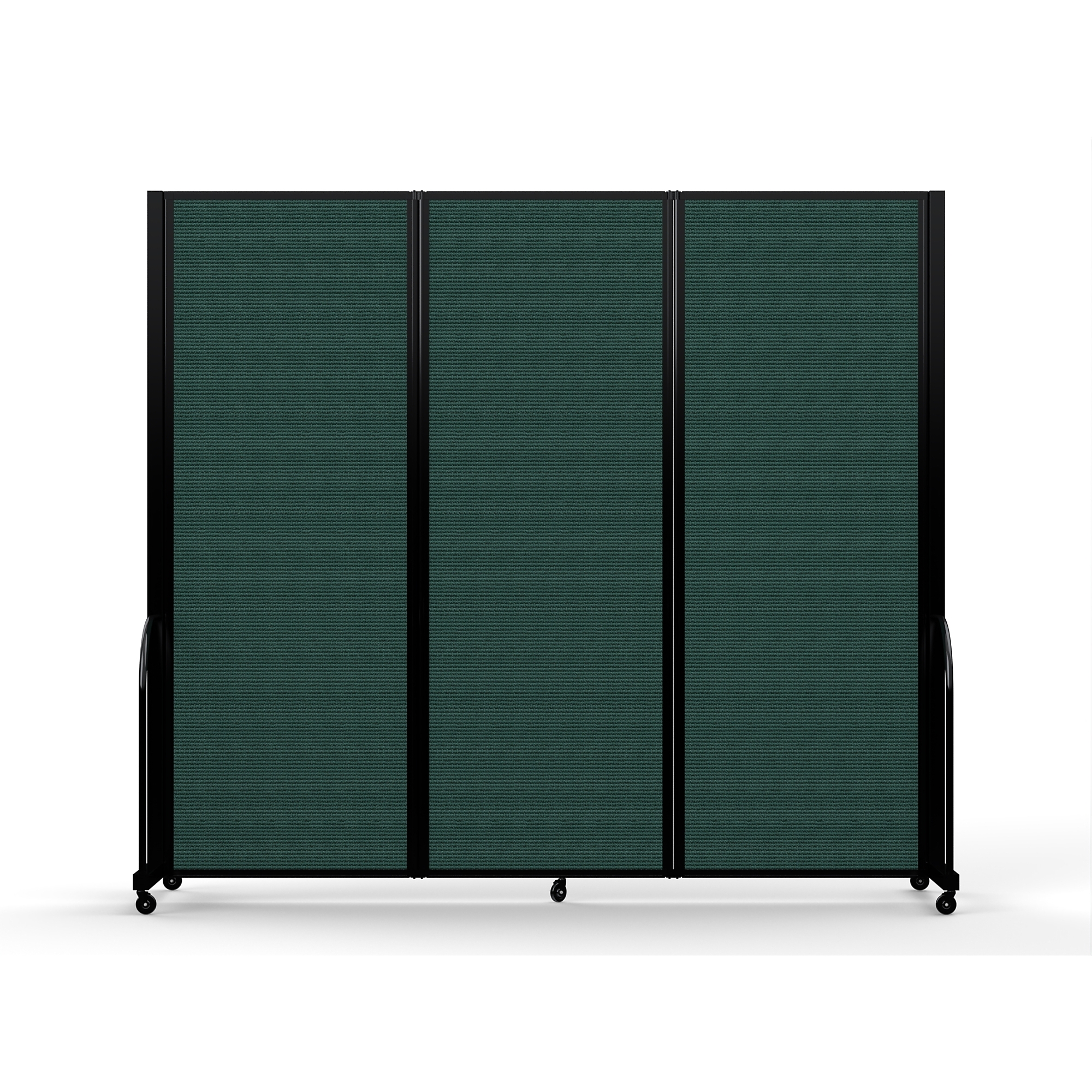 Screenflex Full Motion Divider — 7ft. 6in. x 8ft. 7in., Black Frame, Mallard, Model# FSH-763-B-DN