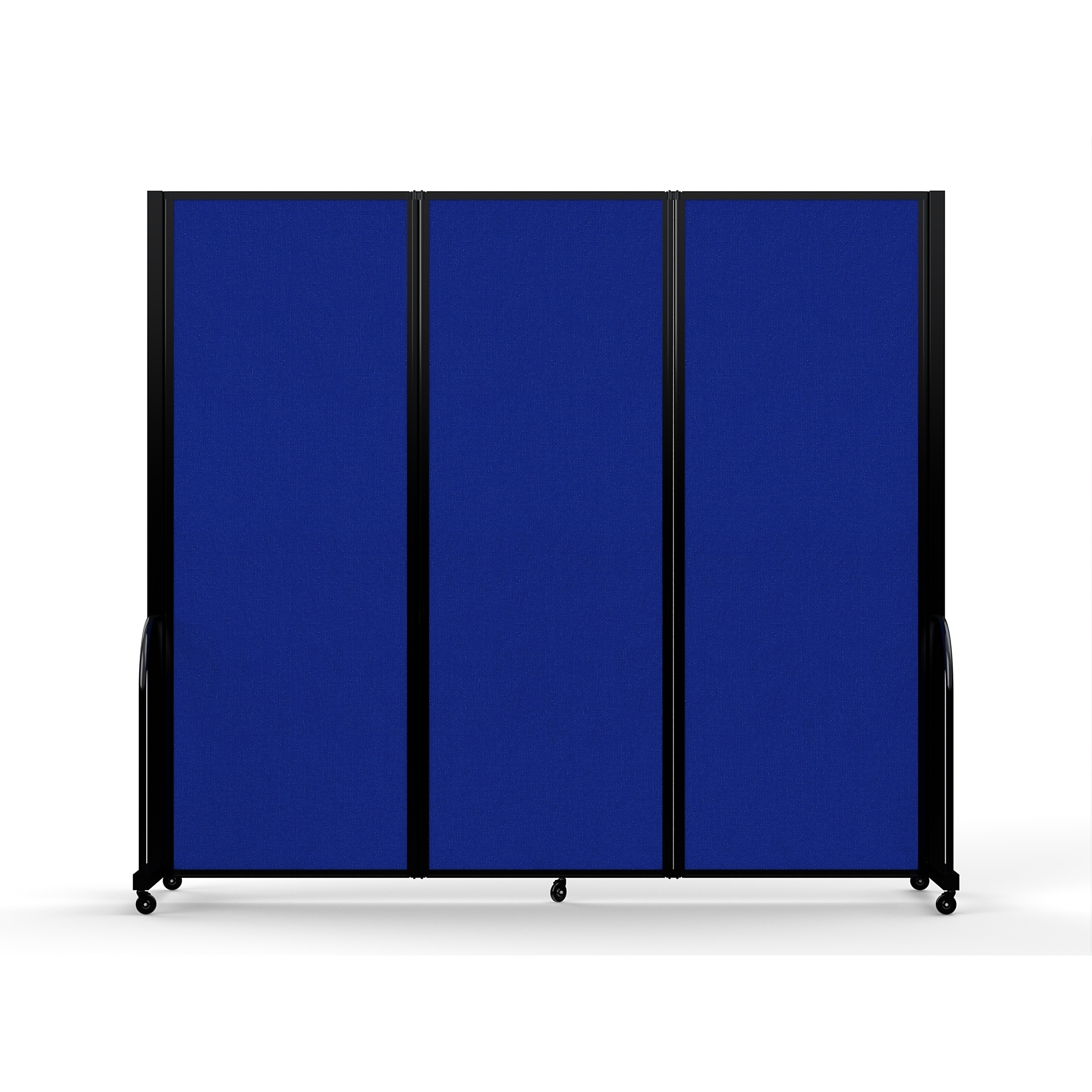 Screenflex Full Motion Divider — 7ft. 6in. x 8ft. 7in., Black Frame, Royal Blue, Model# FSH-763-B-RYB