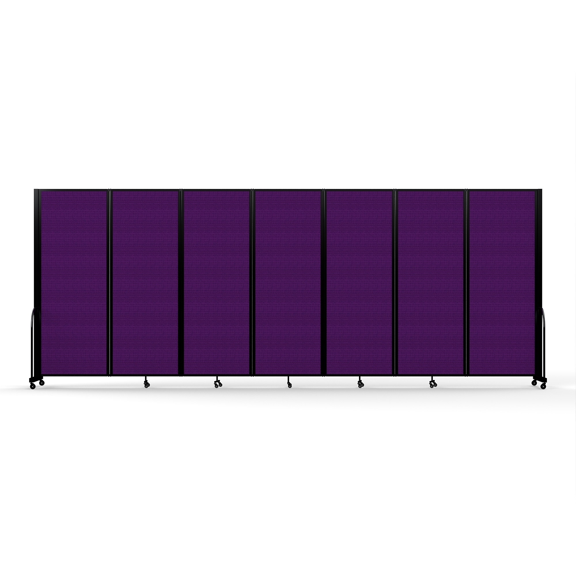 Screenflex Full Motion Divider — 7ft. 6in. x 19ft. 7in., Black Frame, Purple, Model# FSH-767-B-DP