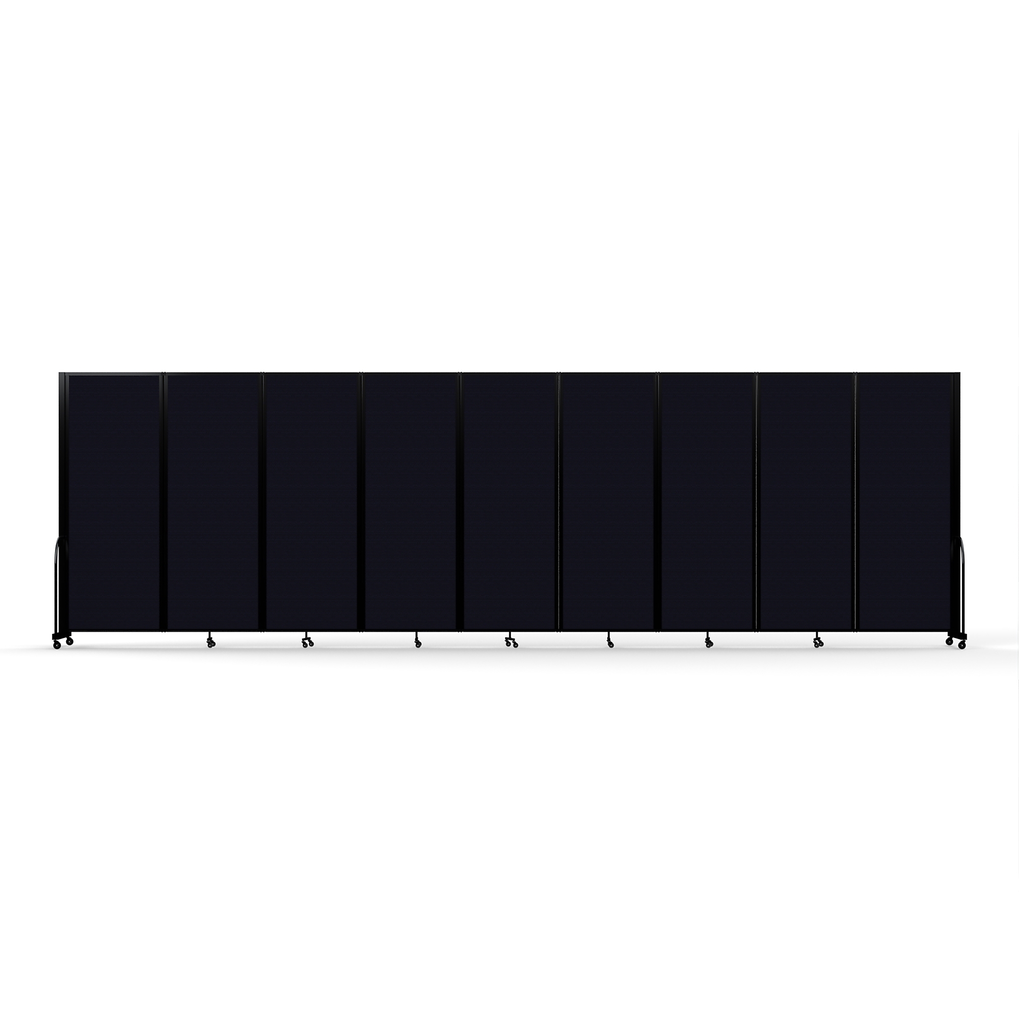 Screenflex Full Motion Divider — 7ft. 6in. x 25ft. 1in., Black Frame, Black, Model# FSH-769-B-DX