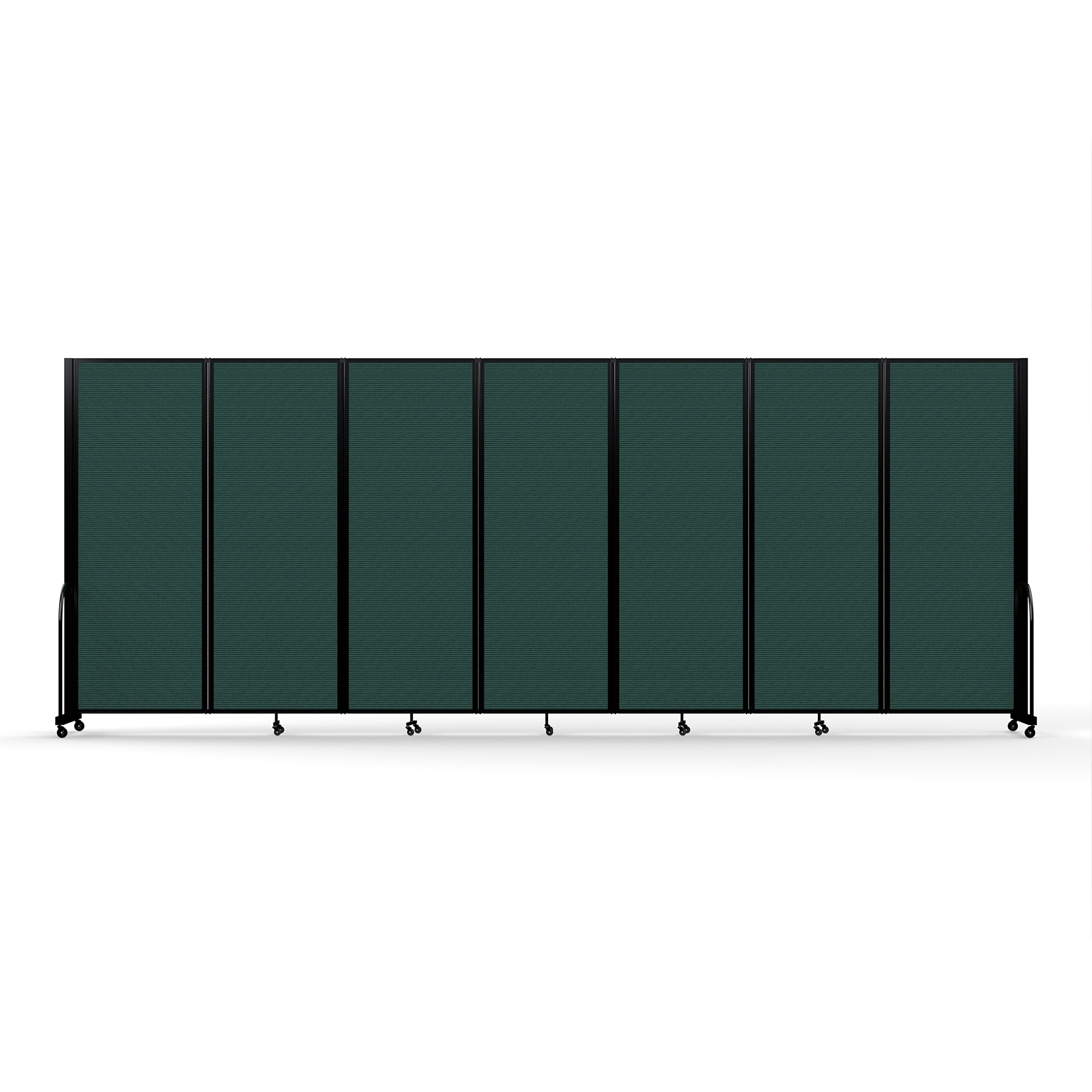Screenflex Full Motion Divider — 7ft. 6in. x 19ft. 7in., Black Frame, Mallard, Model# FSH-767-B-DN