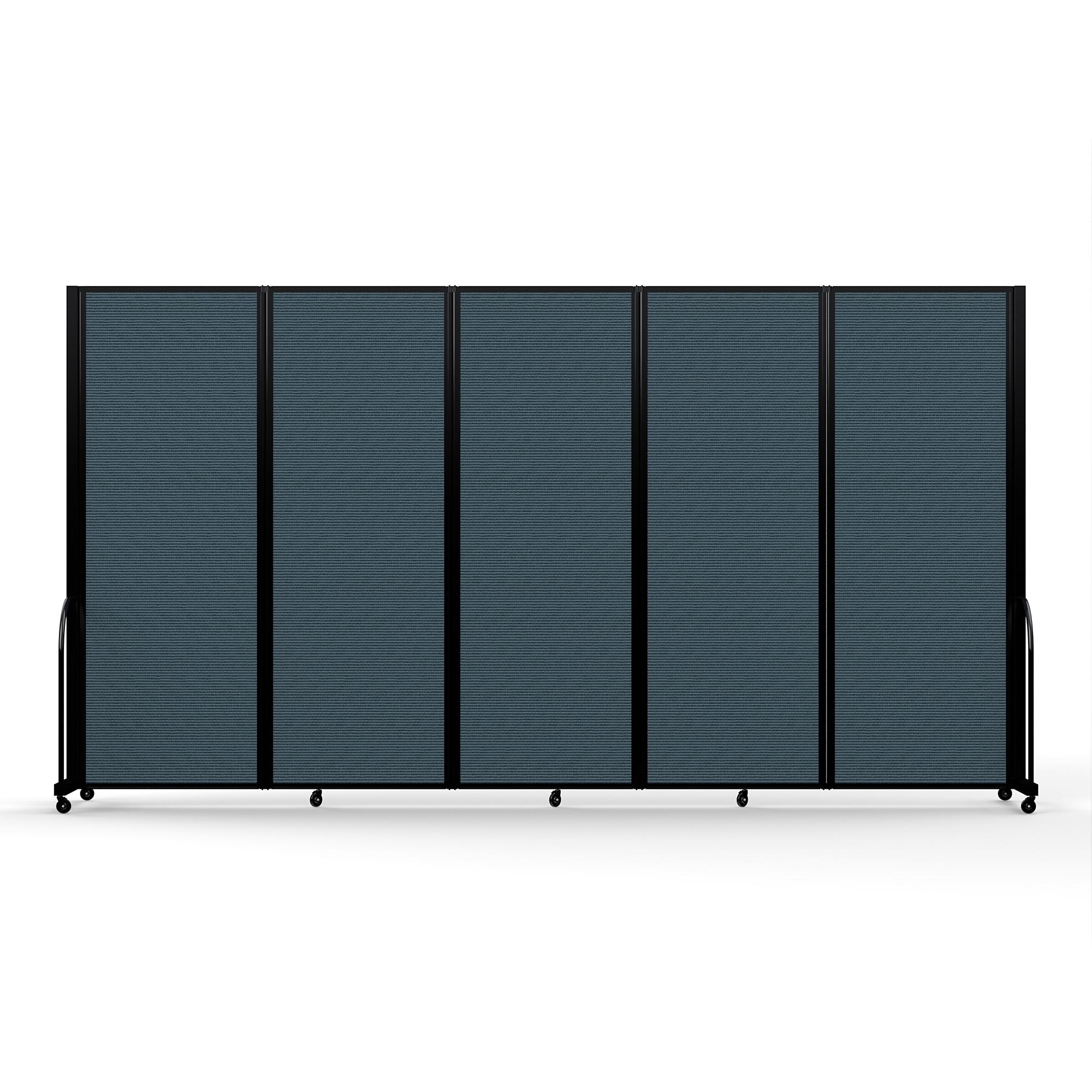 Screenflex Full Motion Divider — 7ft. 6in. x 14ft. 1in., Black Frame, Lake, Model# FSH-765-B-DB