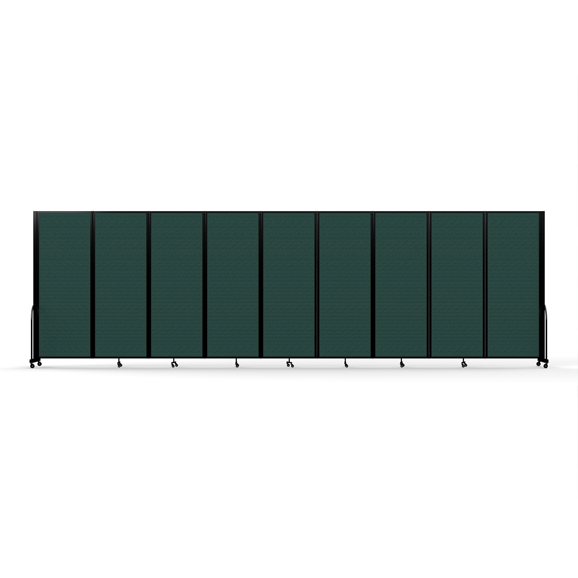 Screenflex Full Motion Divider — 7ft. 6in. x 25ft. 1in., Black Frame, Mallard, Model# FSH-769-B-DN