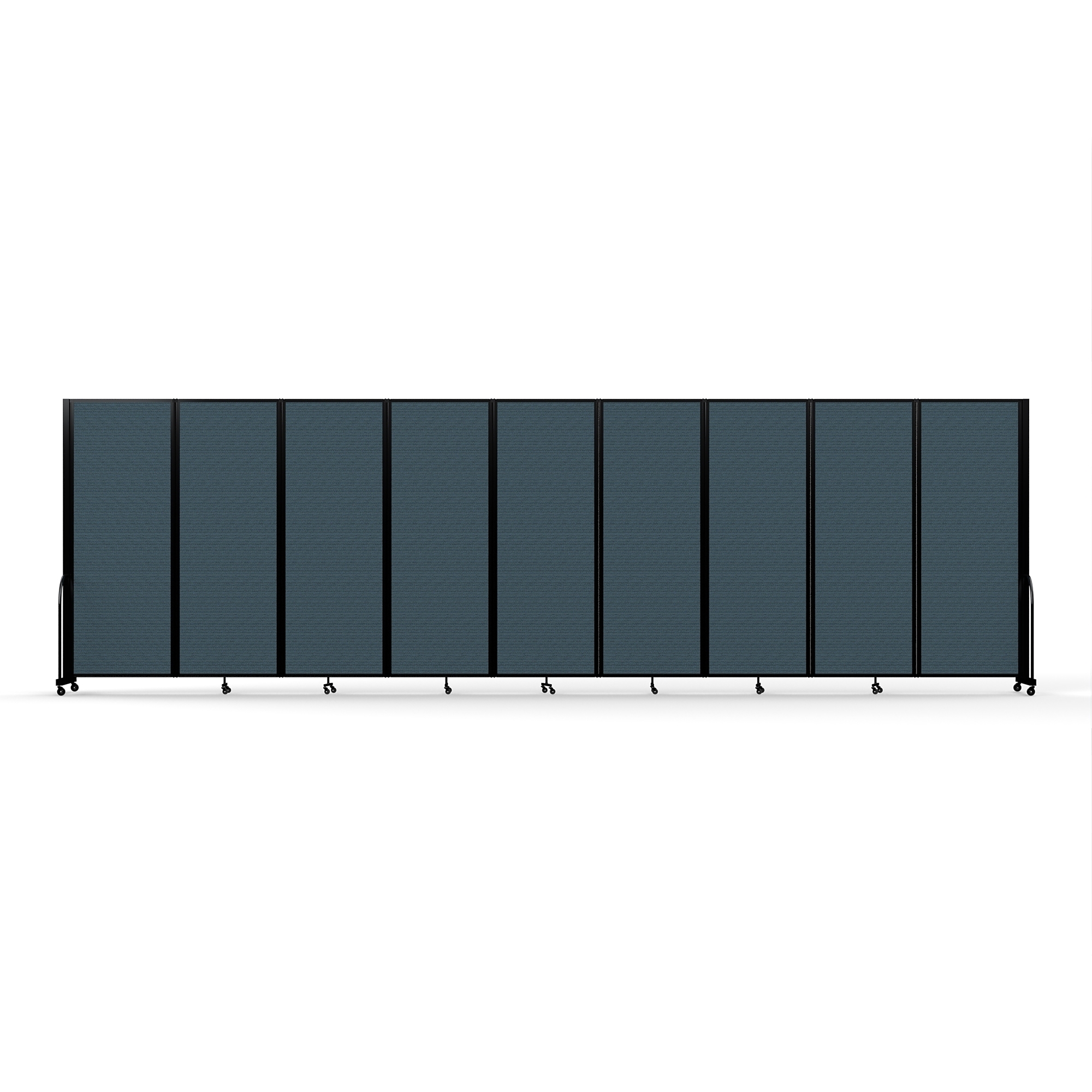 Screenflex Full Motion Divider — 7ft. 6in. x 25ft. 1in., Black Frame, Lake, Model# FSH-769-B-DB