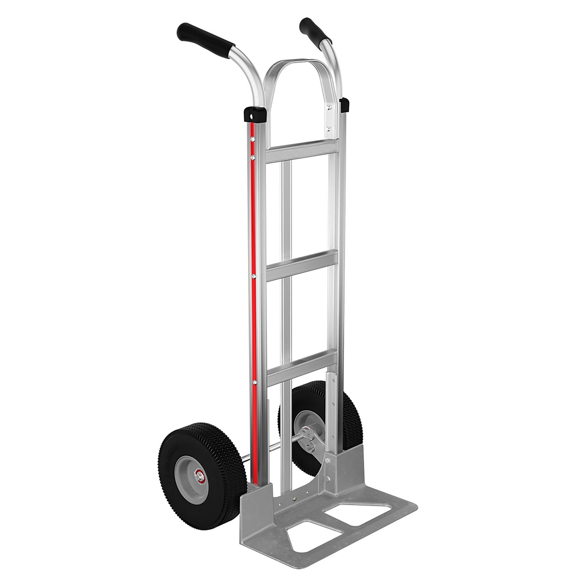 SNAP-LOC E-Track Single Wood Dolly Strap Tie-Down Anchor Kit with 2-Inch x 16-Foot Ratchet 4,400 lb E-Track Aluminum Hand Truck 10x3.5 Microcellular Tires Dual-Handle 500-pounds, Model# SLVMHMK116UACV
