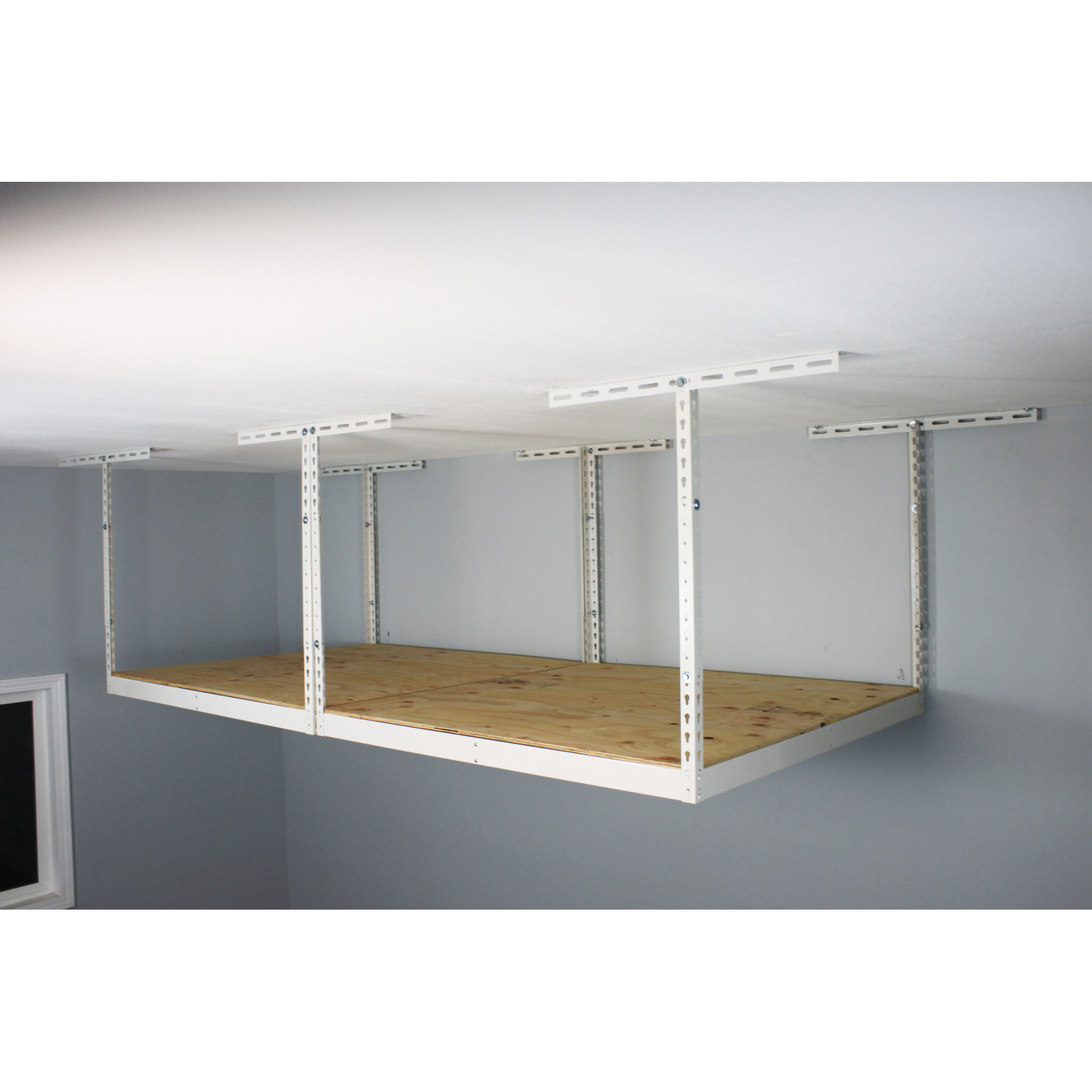 SafeRacks 4x8 Overhead Rack Frame Kit White 12\