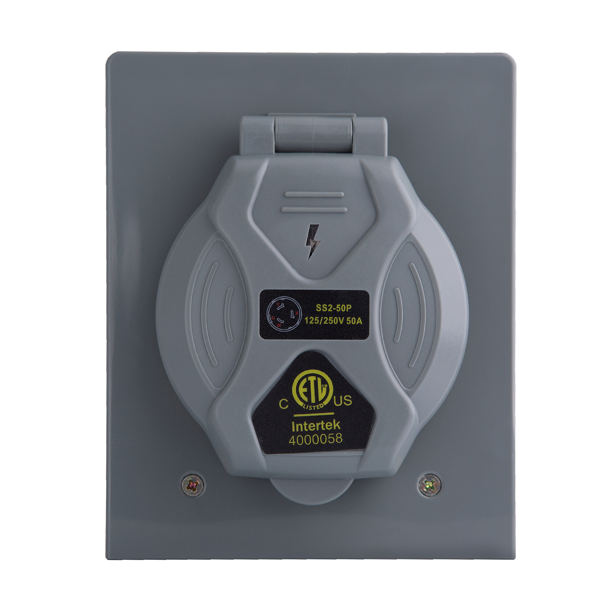 Power Sentry 50A Metal Generator  Inlet Box SS2-50P