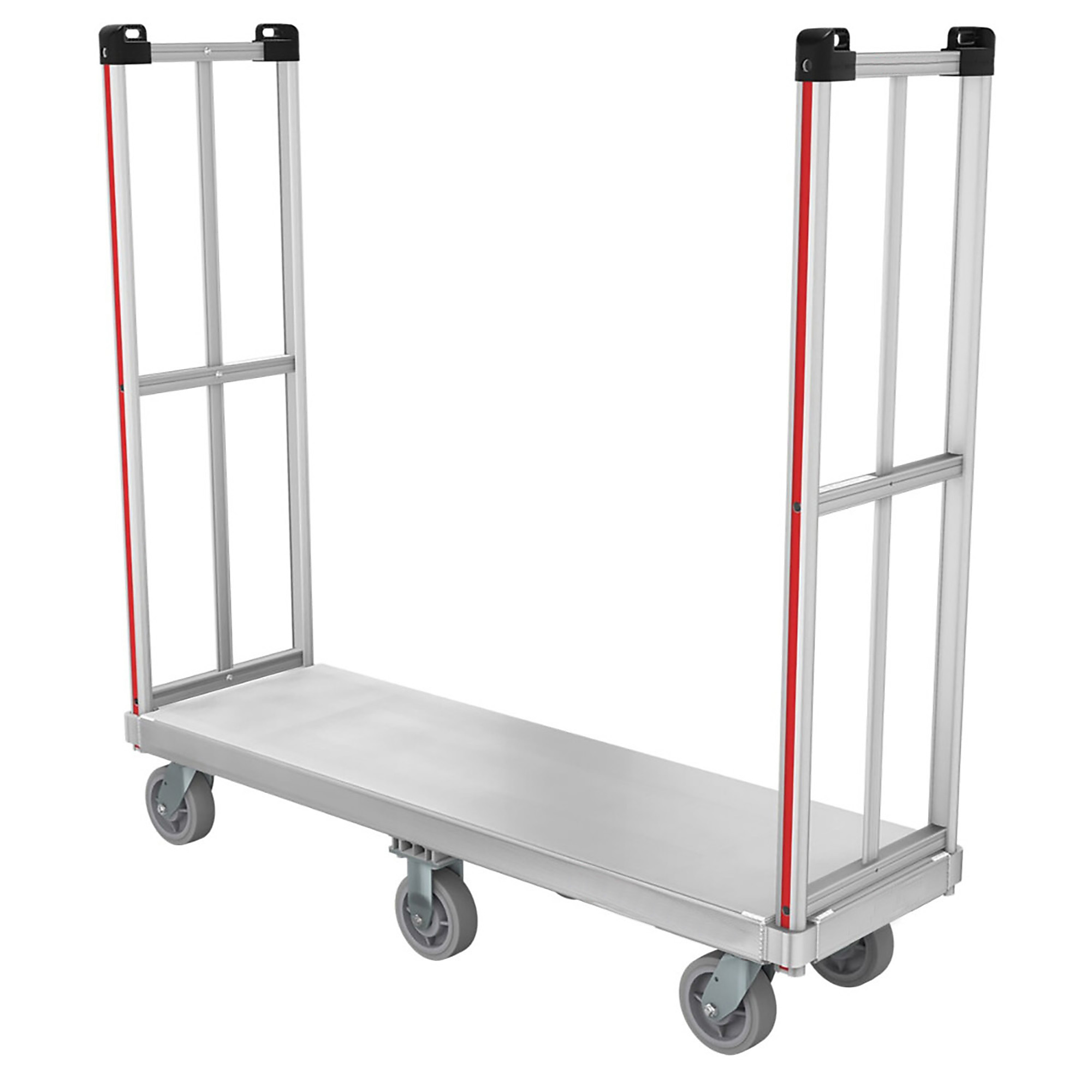 SNAP-LOC E-Track Single Wood Dolly Strap Tie-Down Anchor Kit with 2-Inch x 16-Foot Ratchet 4,400 lb E-Track Aluminum U-Boat Cart 18x60 5x1.25 Solid Rubber Casters Removeable Handles 1200-pounds, Model# SLVMLBDHK162