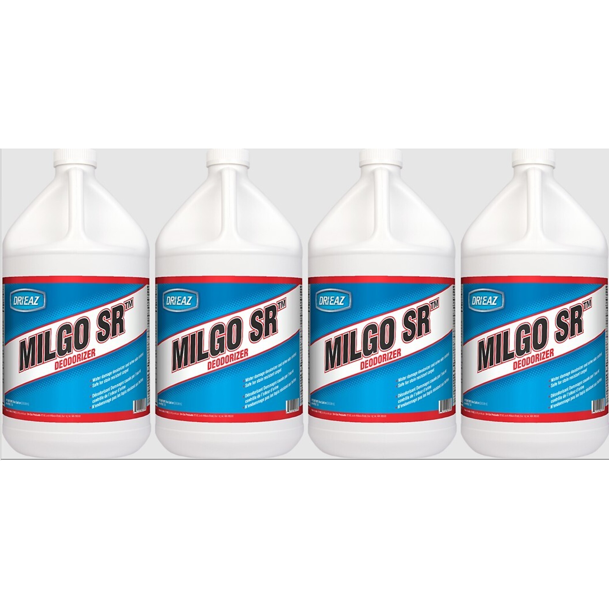 DRI-EAZ, MILGO SR Deodorizer Four 1 gal. / 3.8 L bottles, Model # 111002.