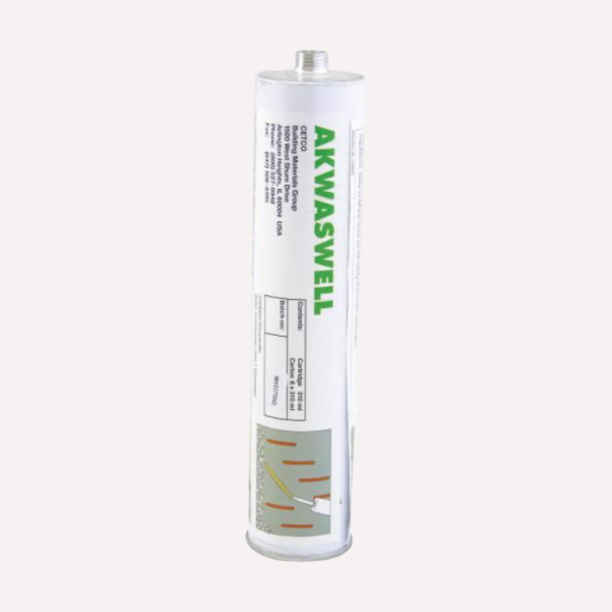 Cetco Akwaswell Single Component Caulk Grade Swelling Waterstop 10.5oz
