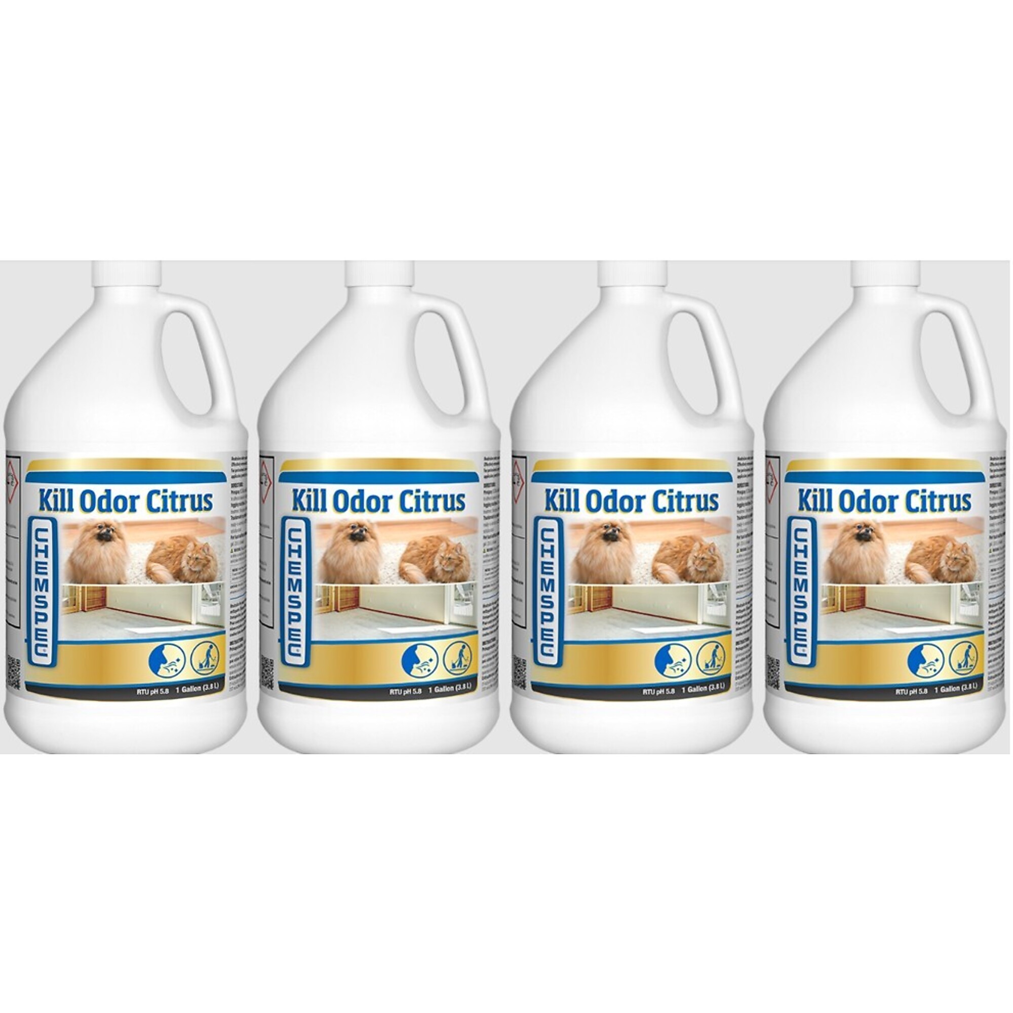 CHEMSPEC, KILL ODOR CITRUS Deodorizer, Four 1 gal. / 3.8 L bottles, Model # 117698