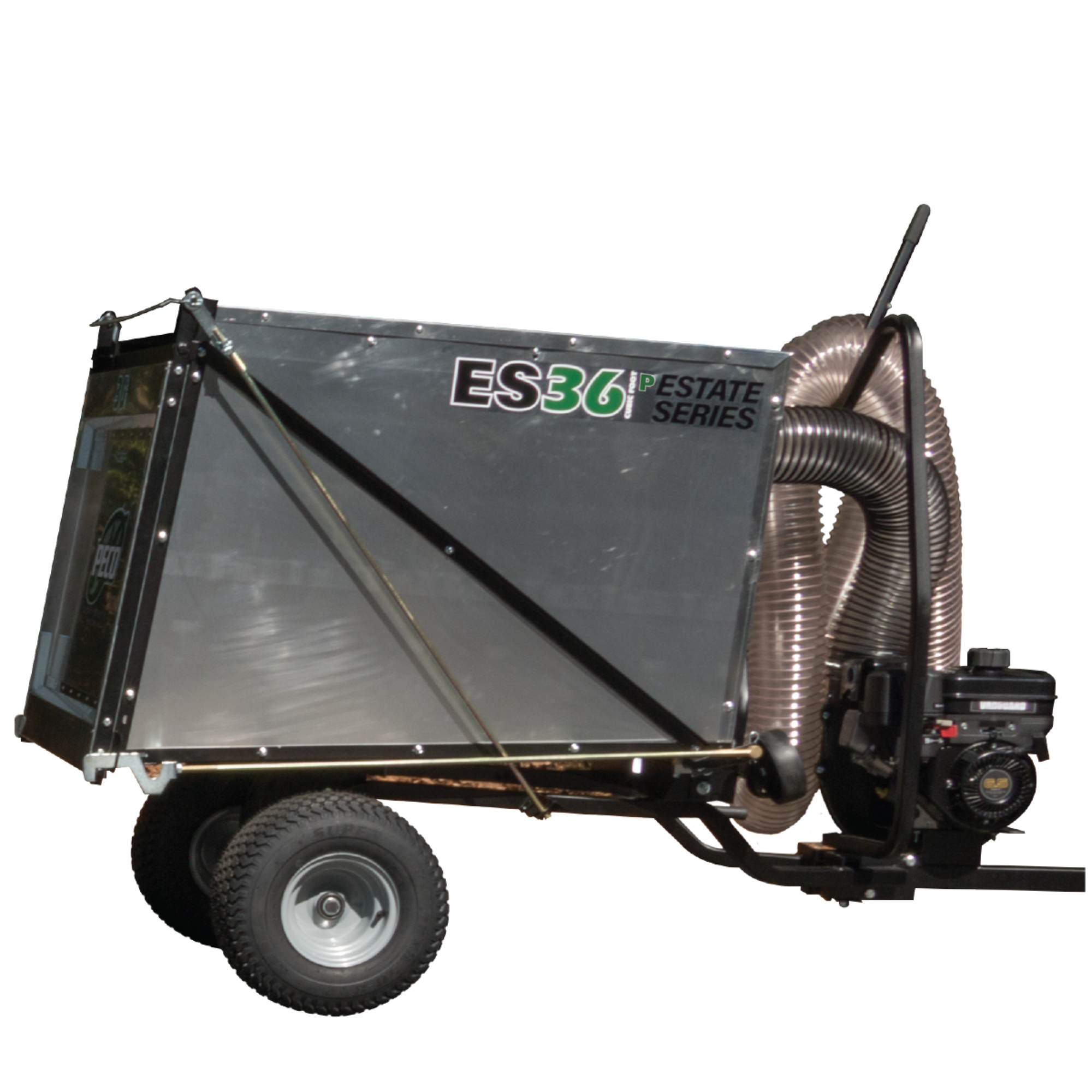 ES36P 36 Cubic Foot Capacity Pasture Vac with wand kit. 6.5hp Vanguard Engine.