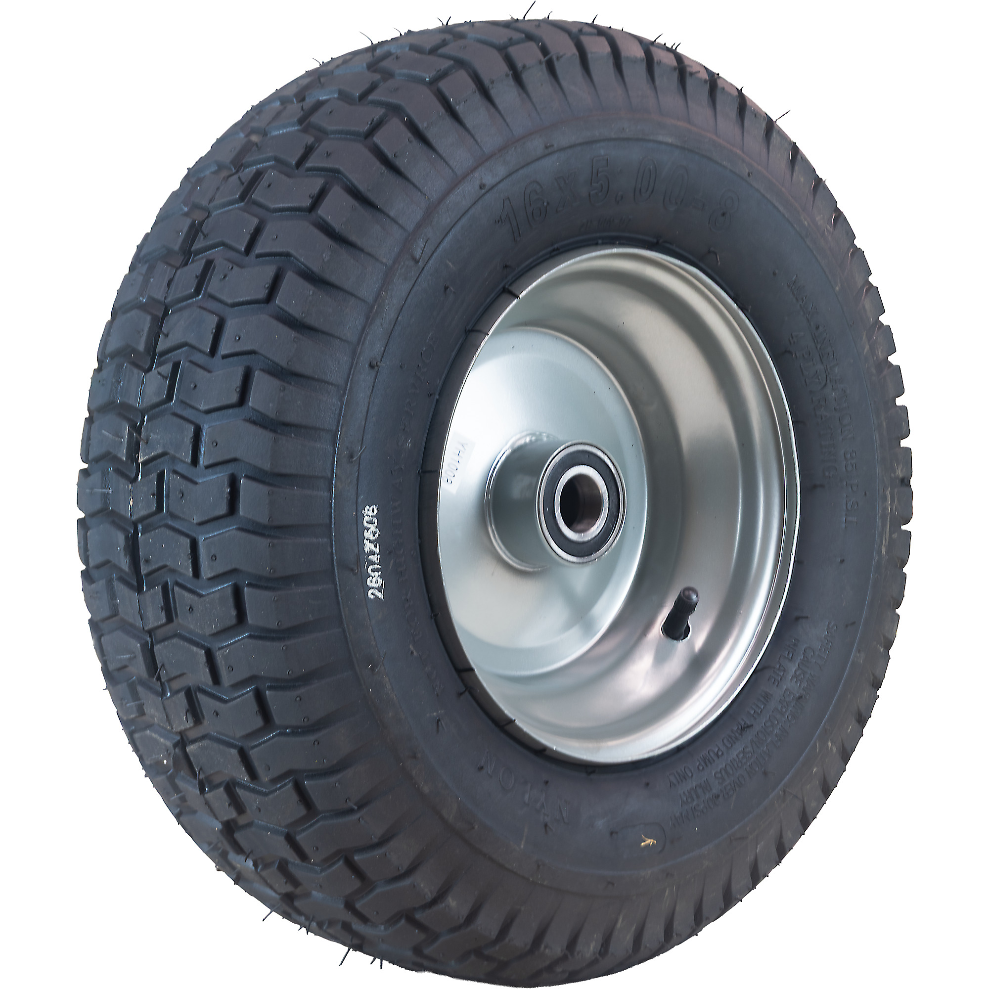 Hi-Run 16X5.00-8 SU12 Pneumatic Tire Assembly (1" Centered) , YH1008