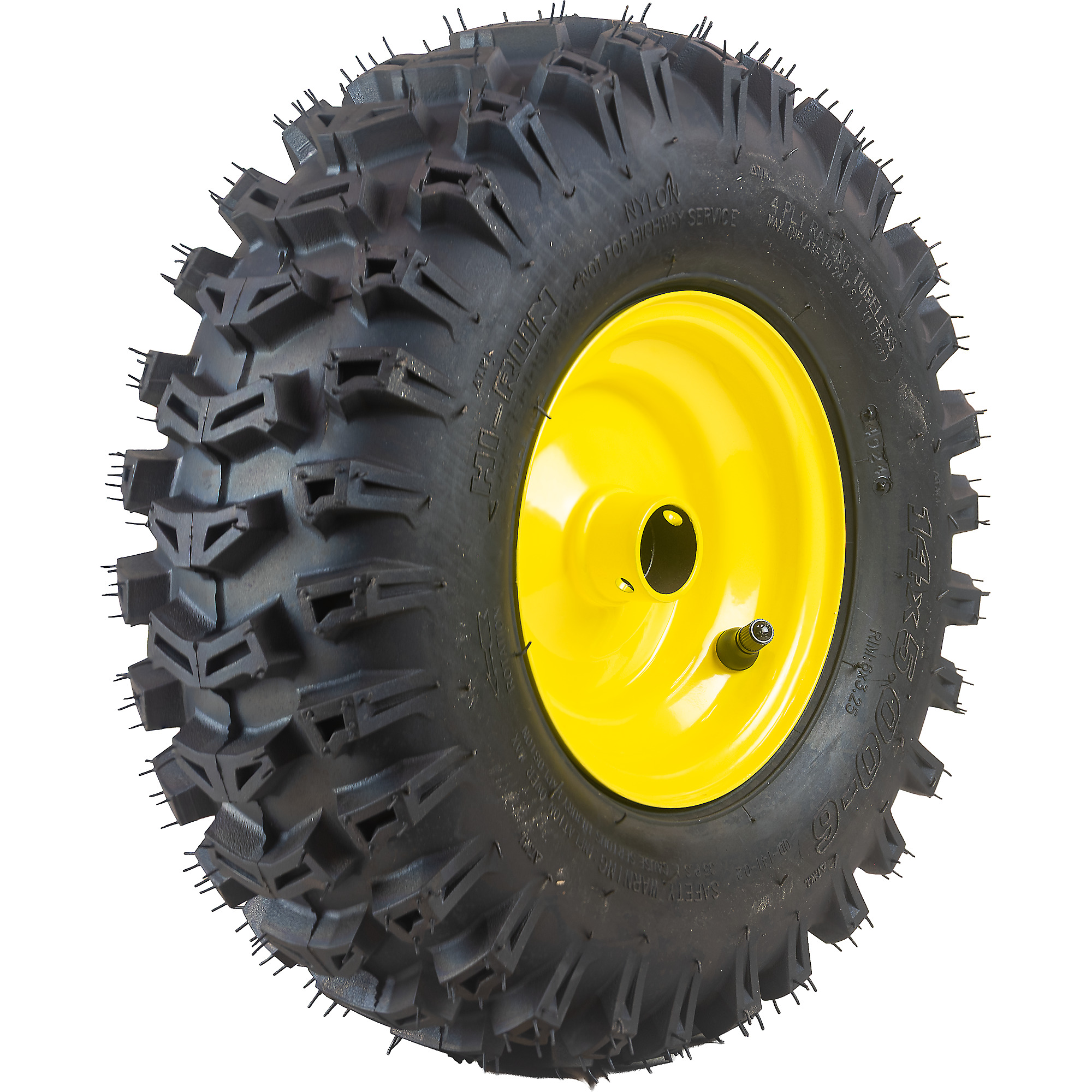 Hi-Run Snowblower Tire Assembly 14x5.00-6 4PR on 6x3.12 WHEEL (1.2" Hub, 30mm), SNPT1022