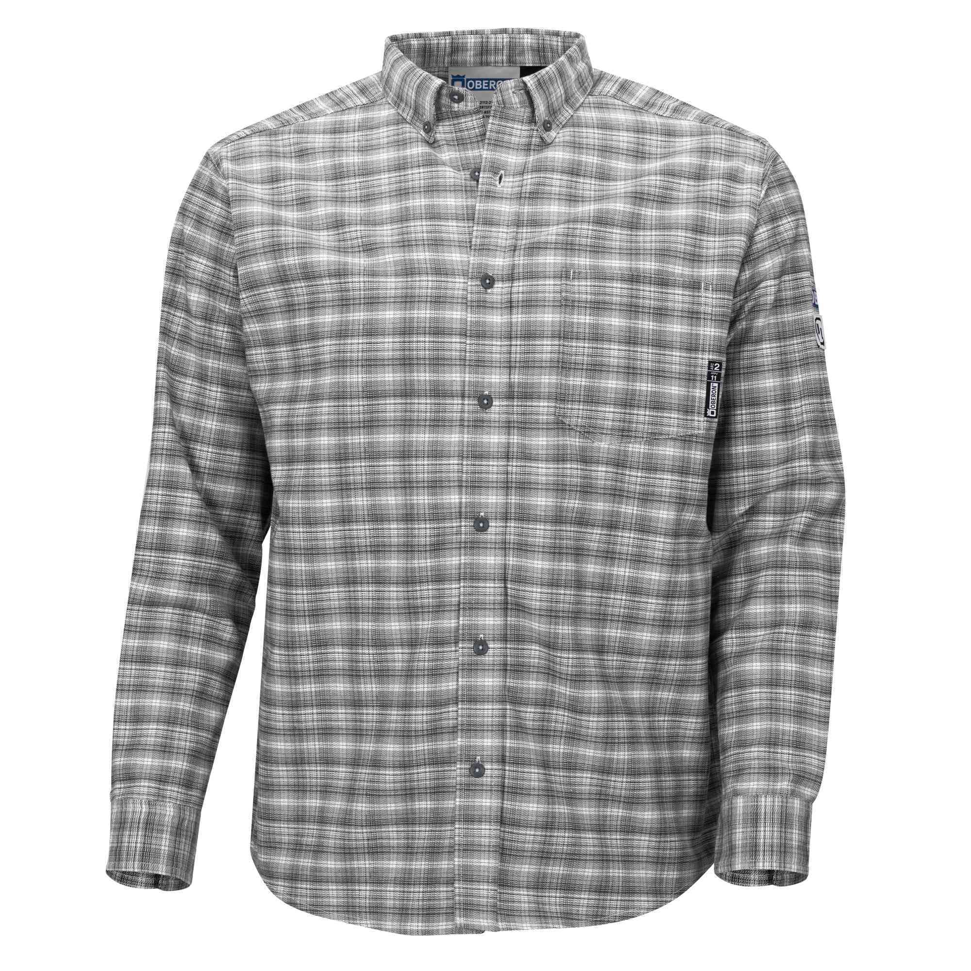 OBERON FR/AR Plaid Shirt - Grey-M