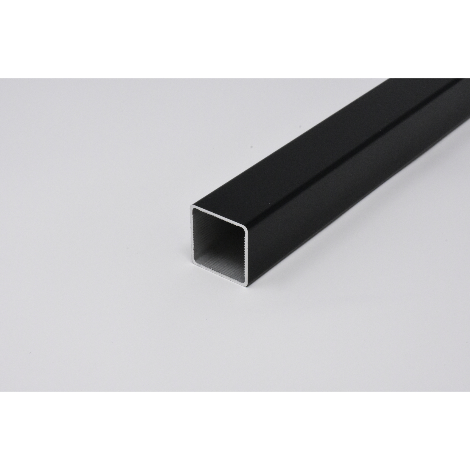EZTube Standard Square Extruded Aluminum Tube — 24in. x 1in. x 1in., Black, QR Both Ends, Model# 100-100-2 BK QR