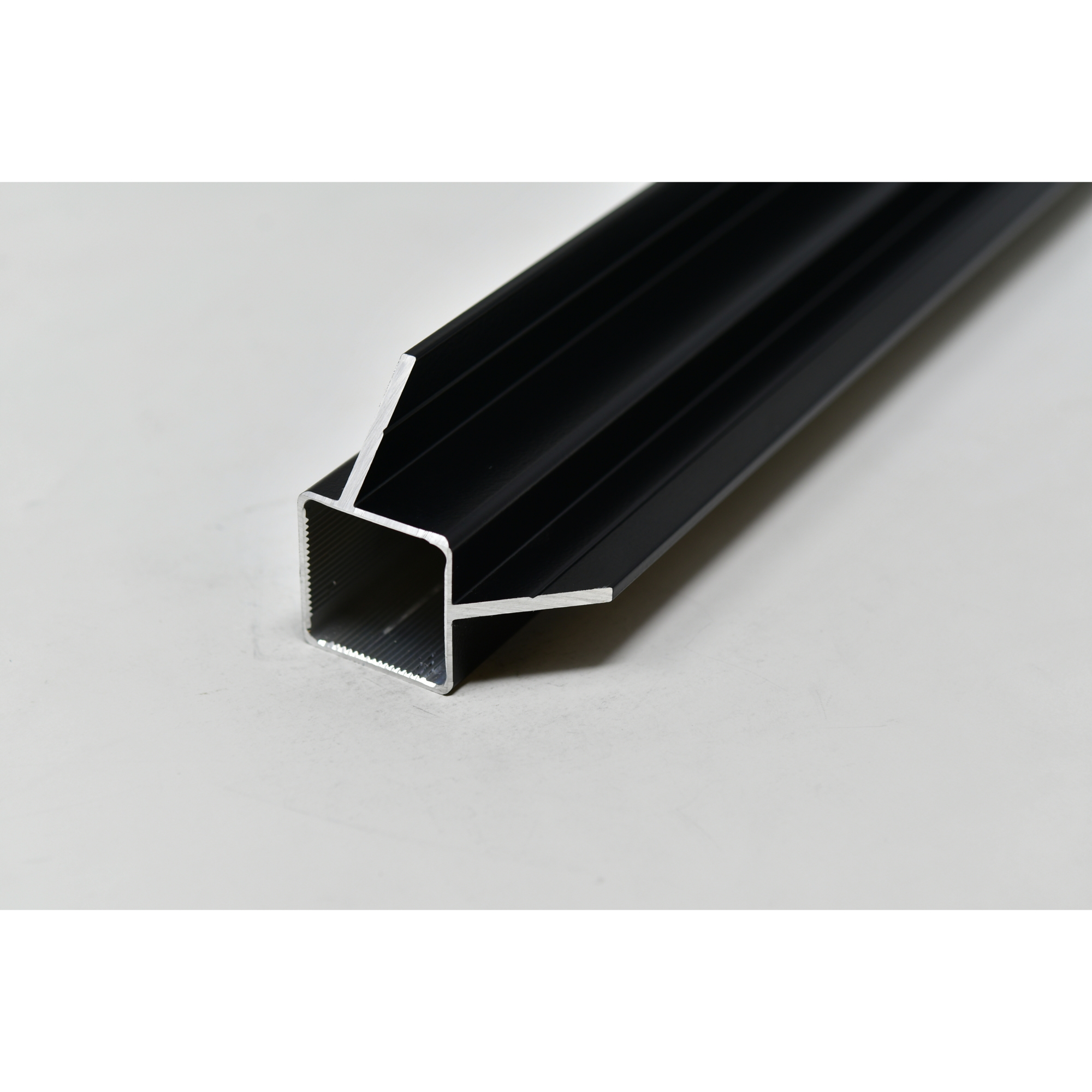 EZTube Extruded Aluminum Tube for 1/4in. and 1/2in. Flush Panel — 12in. L x 1in. W x 1in. H, Silver, Model# 100-182-BK-QR-5