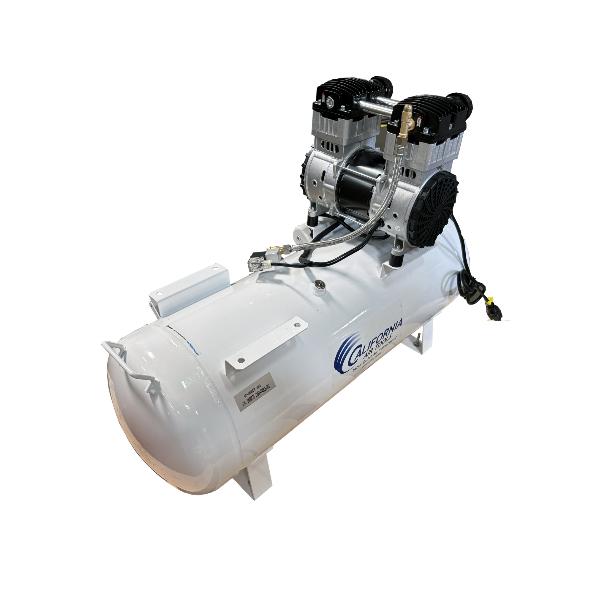 California Air Tools 20020CTR Ultra Quiet 2.0 Hp, Oil-Free and Powerful 20-Gallon Horizontal Air Compressor 110 Volts, 60 hz