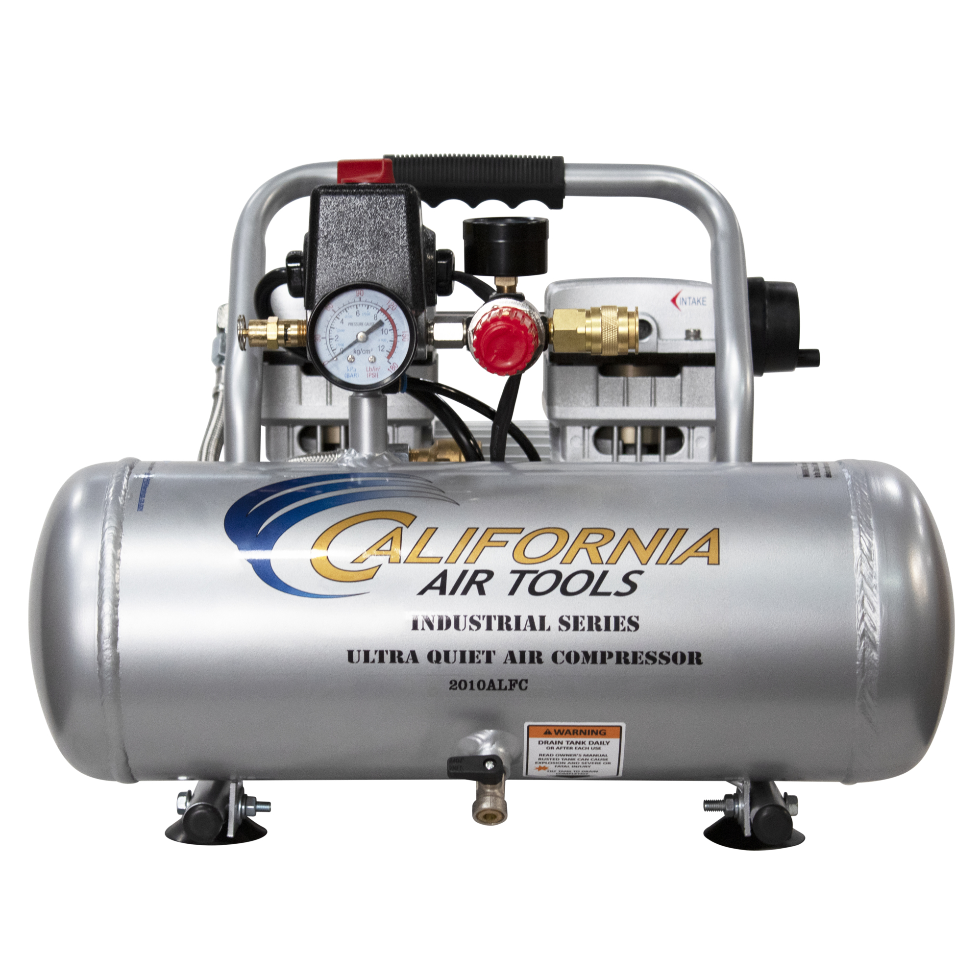 California Air Tools 2010ALFC Ultra Quiet & Oil-Free 1.0 Hp, 2.0 Gal. Aluminum Tank Air Compressor