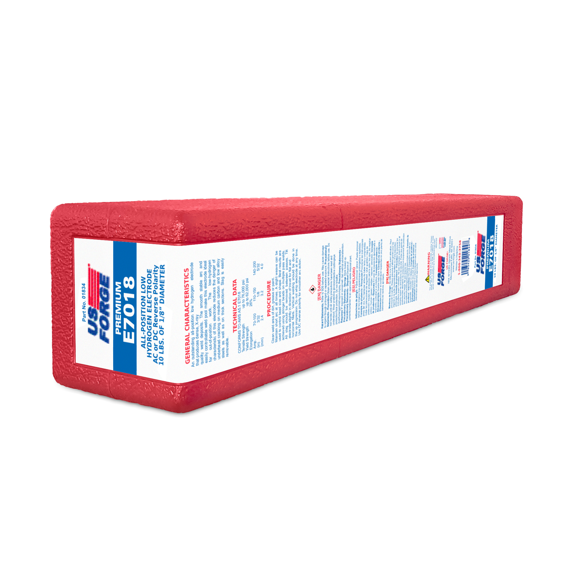 US Forge® 1/8" E7018 Welding Electrode - 10 lbs, Model# 1834